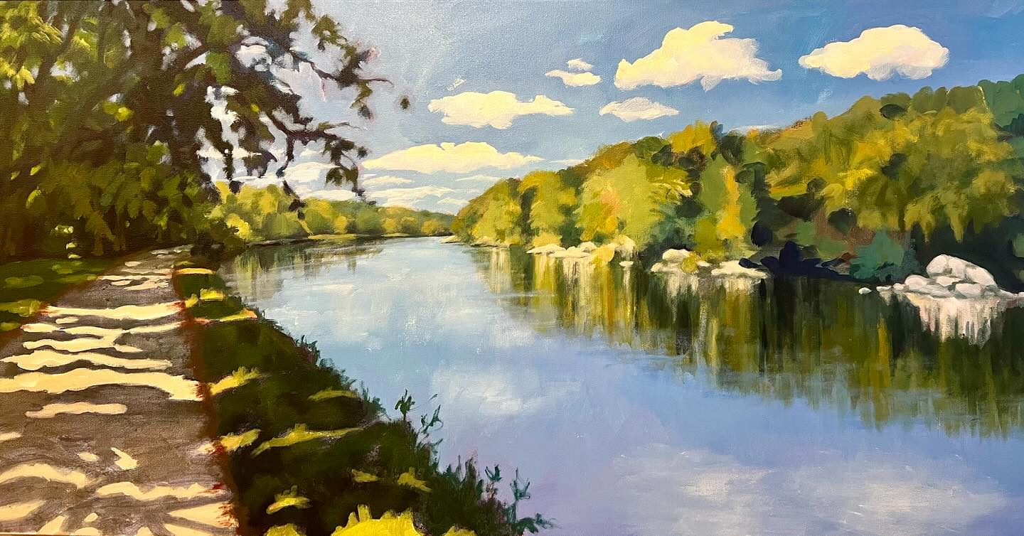 Maybe I am going backwards in time, painting the canal again. It was a beautiful day and the walk filled my heart.