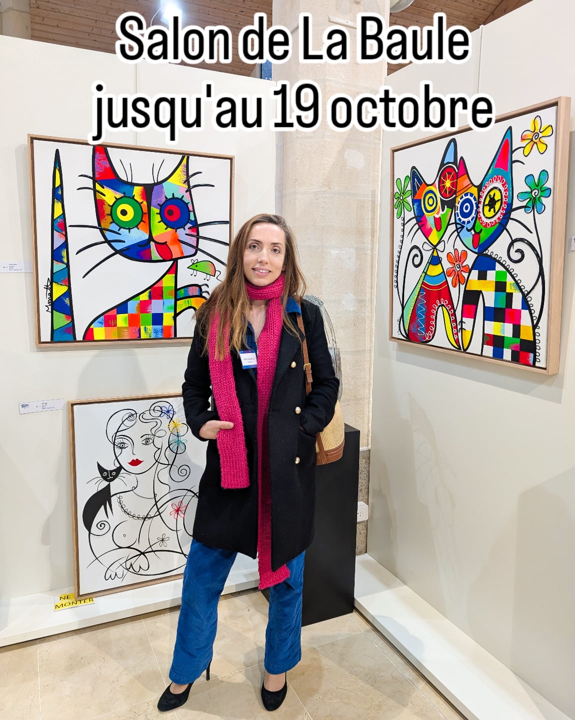 Mes toiles chats sont exposées au Salon d'Automne de La Baule pendant les 3 prochaines semaines 😍
🚩 chapelle Sainte-Anne
🗓️ Jusqu'au 19 octobre inclus
🕐 Du mardi au vendredi de 14h30 à 18h30
Samedi et dimanche de 10h30 à 12h30 et de 14h30 à 18h30