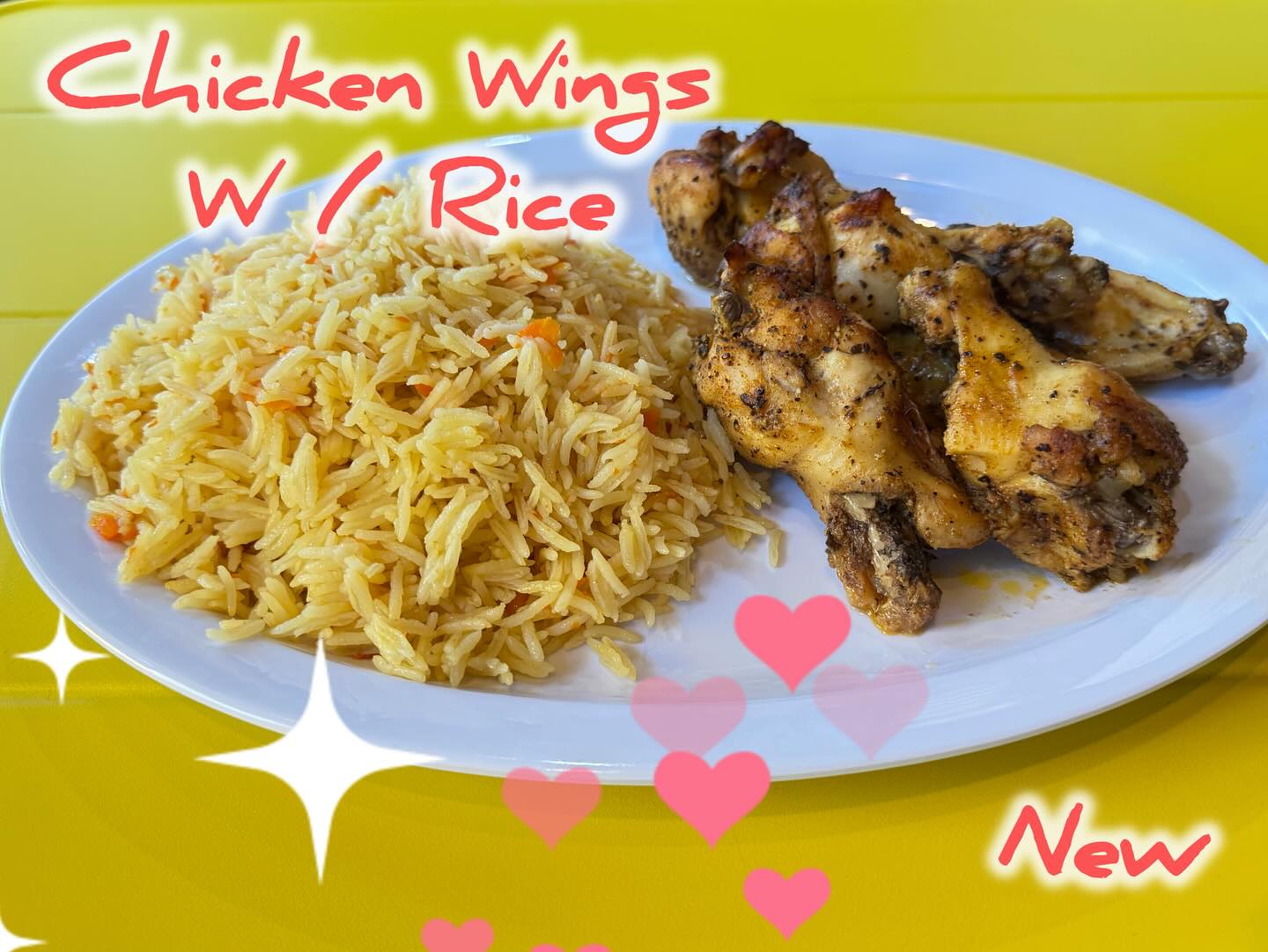 Chicken Wings W / Rice.
😍🔥❤️