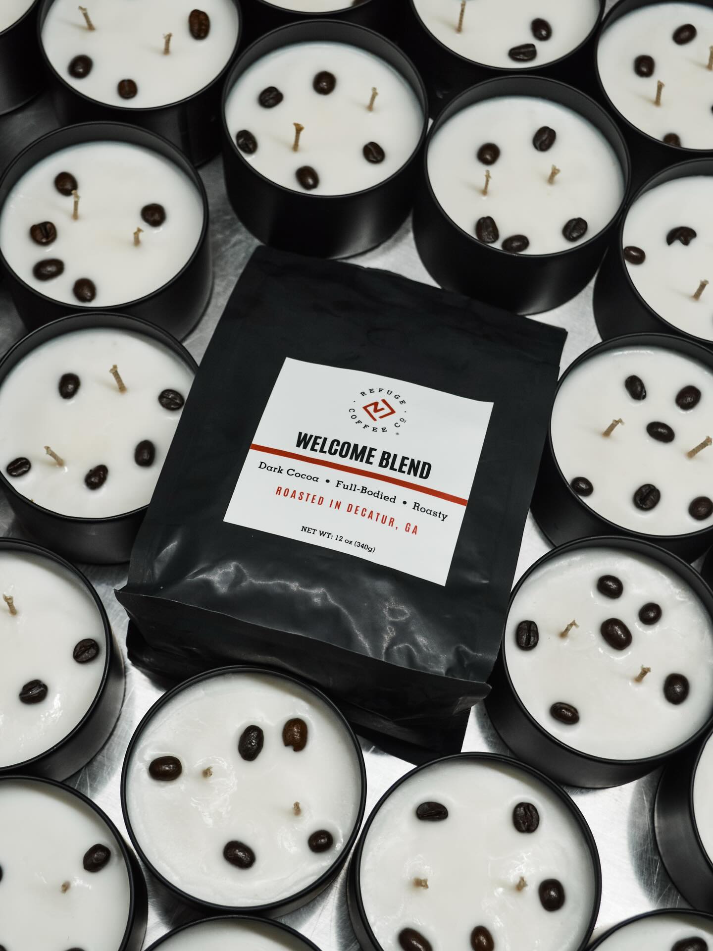 We love the mission of @refugecoffeeco, we love partnering in this mission, and we love making custom candles!