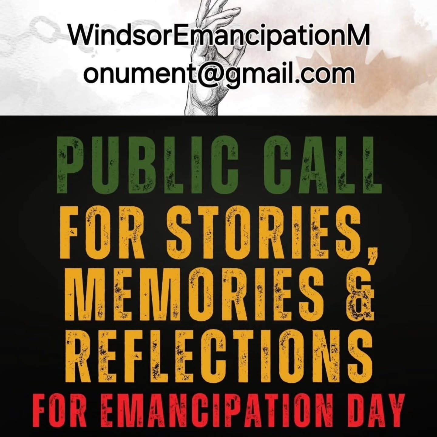 REMINDER TO ALL INTERESTED IN REGISTERING TO SHARE THEIR STORIES AND INFORMATION IN REGARDS TO OUR PAST EMANCIPATION CELEBRATIONS WITHIN JACKSON PARK.
COME ENJOY A NICE LUNCH AND BE A PART OF THE CONVERSATION. Deadline to register is Oct 1st.
EMANCIPATION MONUMENT CELEBRATIONS ARE PLANNED FOR, AUGUST 2026. BE A PART OF WINDSOR'S HISTORY!