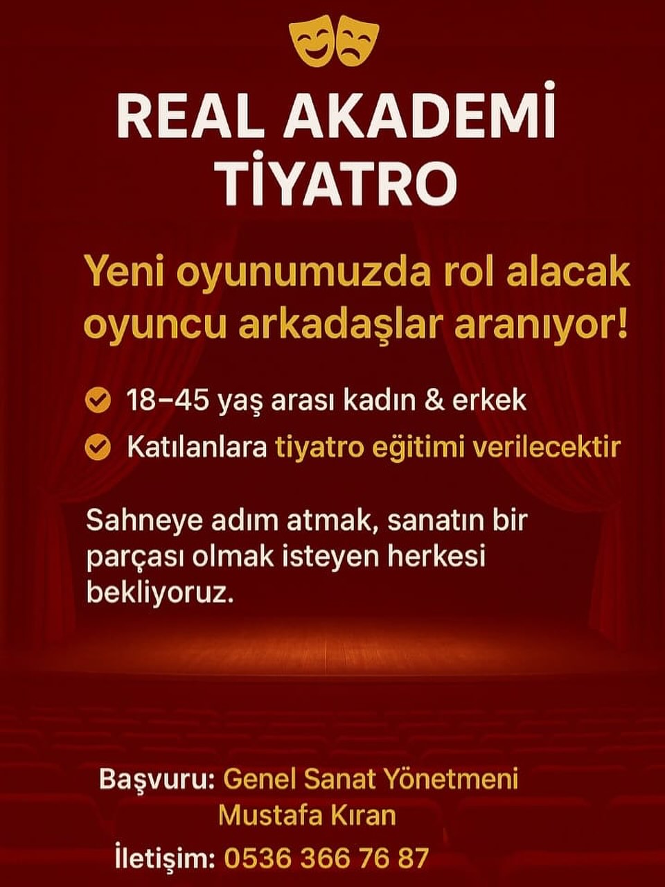 Tiyatrosever herkesi bekleriz🤗🎭…