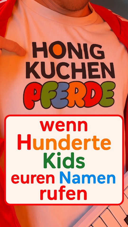 Die Aufregung steigt! 🐴💛 Die Kinder rufen schon ganz laut unseren Namen: Honigkuchenpferde!
Das ist unser Zeichen: Showtime! 🎤✨
Gleich geht’s auf die Bühne – seid ihr bereit zum Mitsingen und Tanzen? 🎶🙌
#Honigkuchenpferde #Showtime #Kindermusik #Bühnenzauber #Familienmoment