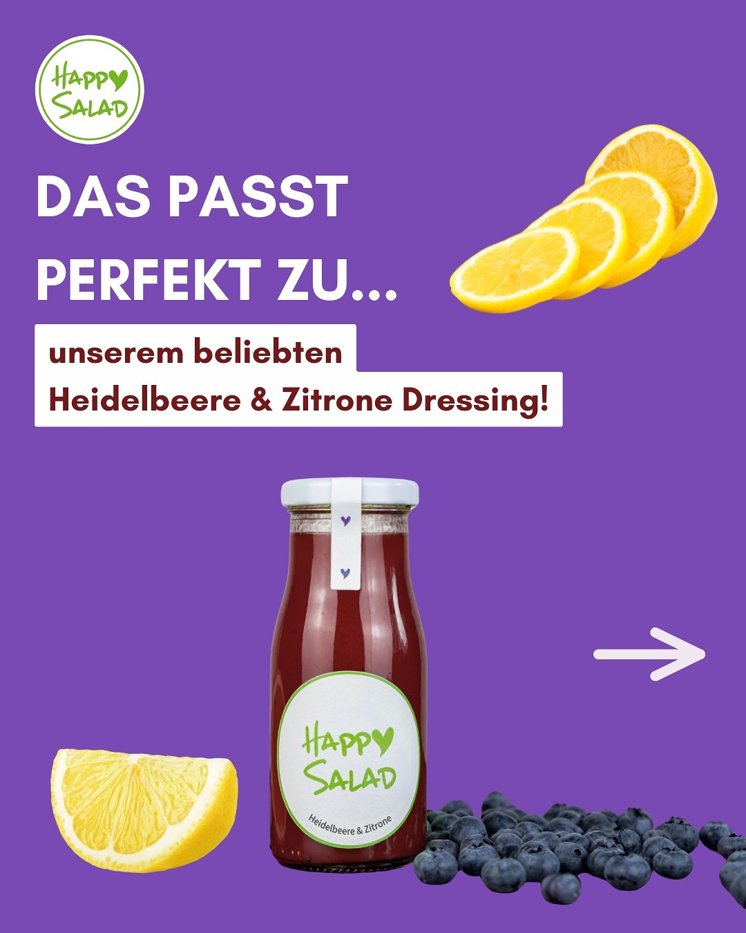 Das passt perfekt zu unserem beliebten Heidelbeere & Zitrone Dressing! 🍋🫐
💜 1 handvoll Babyspinat
💜 1 handvoll Rucola
💜 100 g frische Heidelbeeren
💜 50 g geröstete Walnüsse
💜 Ein paar dünne Scheiben Gurke
💜 80 g Ziegenfrischkäse oder Ziegenkäsetaler
💜 Rote Zwiebel, hauchdünn geschnitten
💜 Und natürlich: unser Happy Salad Heidelbeere & Zitrone Dressing 🍋🫐
👉 Zubereitung:
-Rucola und Spinat waschen, locker auf einem Teller anrichten.
-Gurken- und Zwiebelscheiben, Heidelbeeren und Walnüsse darüber verteilen.
-Ziegenkäse entweder in Stücken dazugeben oder kurz im Ofen überbacken.
-Mit unserem Happy Salad Heidelbeere & Zitrone Dressing beträufeln.
Das Ergebnis: ein fruchtig-frischer, cremiger & nussiger Salat.
Schau für weitere leckere Rezeptideen gerne auf unserem Blog vorbei.
BE HAPPY & STAY HEALTHY 💚
#happysalad #stayhealthy #sommergenuss #bowl #Erdbeeren #Rezept