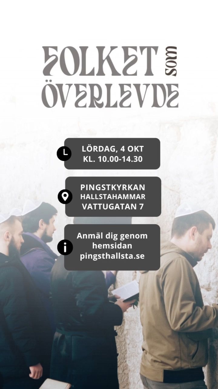 Folket som överlevde, 4 okt kl 10.00.
För mer information och anmälan: www.pingsthallsta.se (du hittar allt i kalendern)
Eller genom direktlänken: www.pingsthallsta.se/event-details/folket-som-overlevde-kl-10-00-14-30
#pingsthallsta