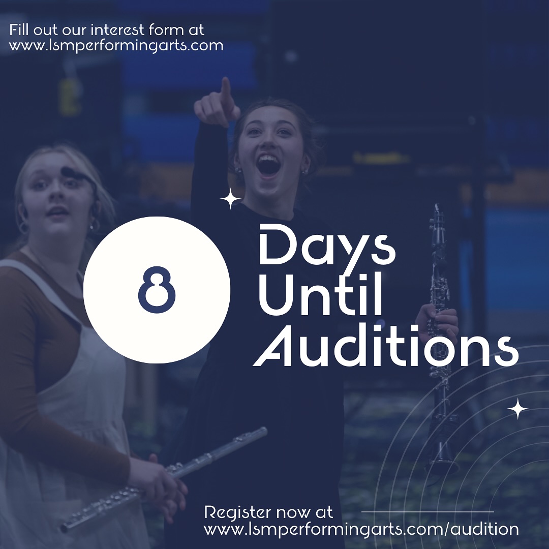 🔥 Only 8 days until auditions kick off! 🔥
This is your moment to step on the floor, bring your energy, and become part of the LSM Winds family. 💥
📍 Register at lsmperformingarts.com/audition
📍 Or fill out the interest form at lsmperformingarts.com
(links in bio!)
Stay tuned for a big announcement tomorrow!
#LSM #LSMwinds #WGI #WGIwinds #WGI2026 #WGIwinds2026 #PerformMAPA