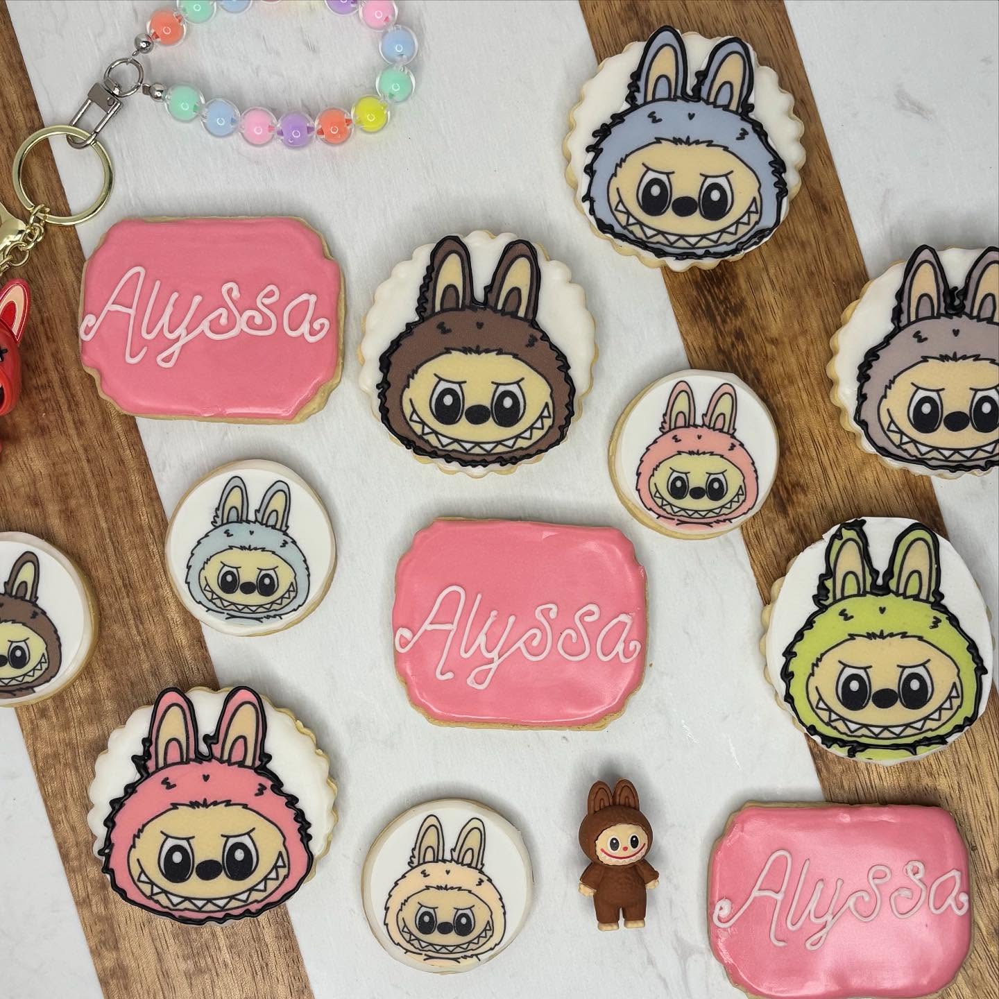 Labubu sugar cookie for a sweet little girl.