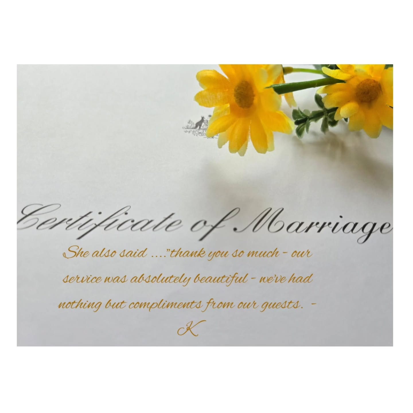 So special to also get compliments from guests!