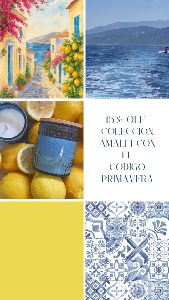Aprovecha y conoce toda la colección desde nuestra tienda online!!
Colección AMALDI 🍋🌊
#amalficoast #velasdediseño #velasdesoja #emprendedoras #velas #regalosoriginales #diseño