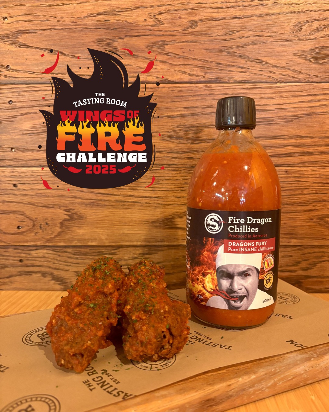 We bring you 'Dragons Fury' by Fire Dragon Chillies! Described as Pure INSANE chilli sauce, I know this sauce ought to deal some damage.
Announcing the dangerous sauce number five tomorrow...