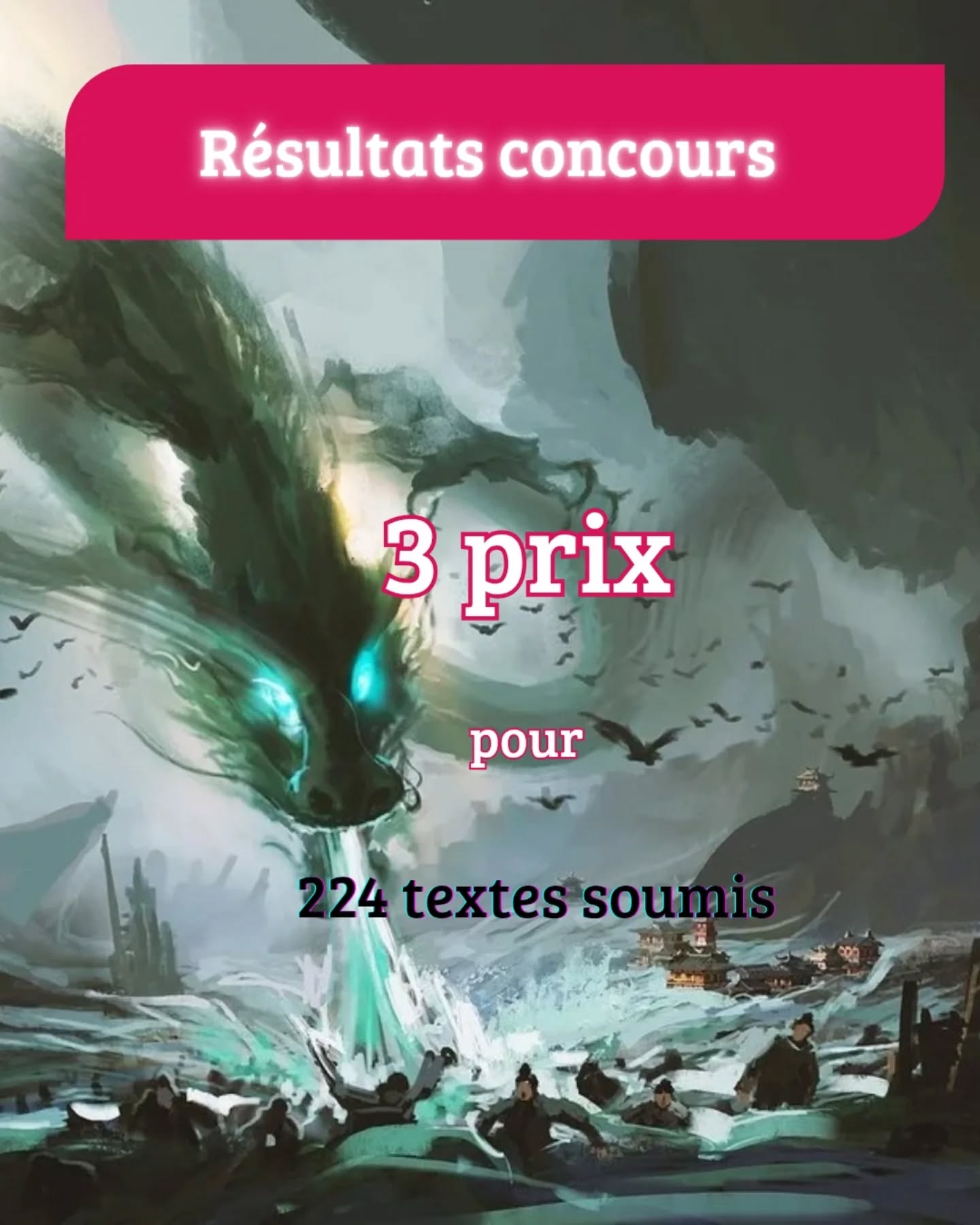 À vrai lire : résultat concours
Encore bravo à tous·tes, nous avons été épatées par la qualité des participations. Le choix n’a pas été simple et si votre texte n’a pas gagné, c’est loin de signifier qu’il était mauvais. Tous les textes recevront un retour par mail dans les prochaines semaines, soyez patients :)
Merci à tous·tes pour votre confiance et votre imagination,
On aurait envie de pouvoir travailler avec beaucoup d’entre vous.
#àvrailire #écriture #auteur #autrice #manuscrit