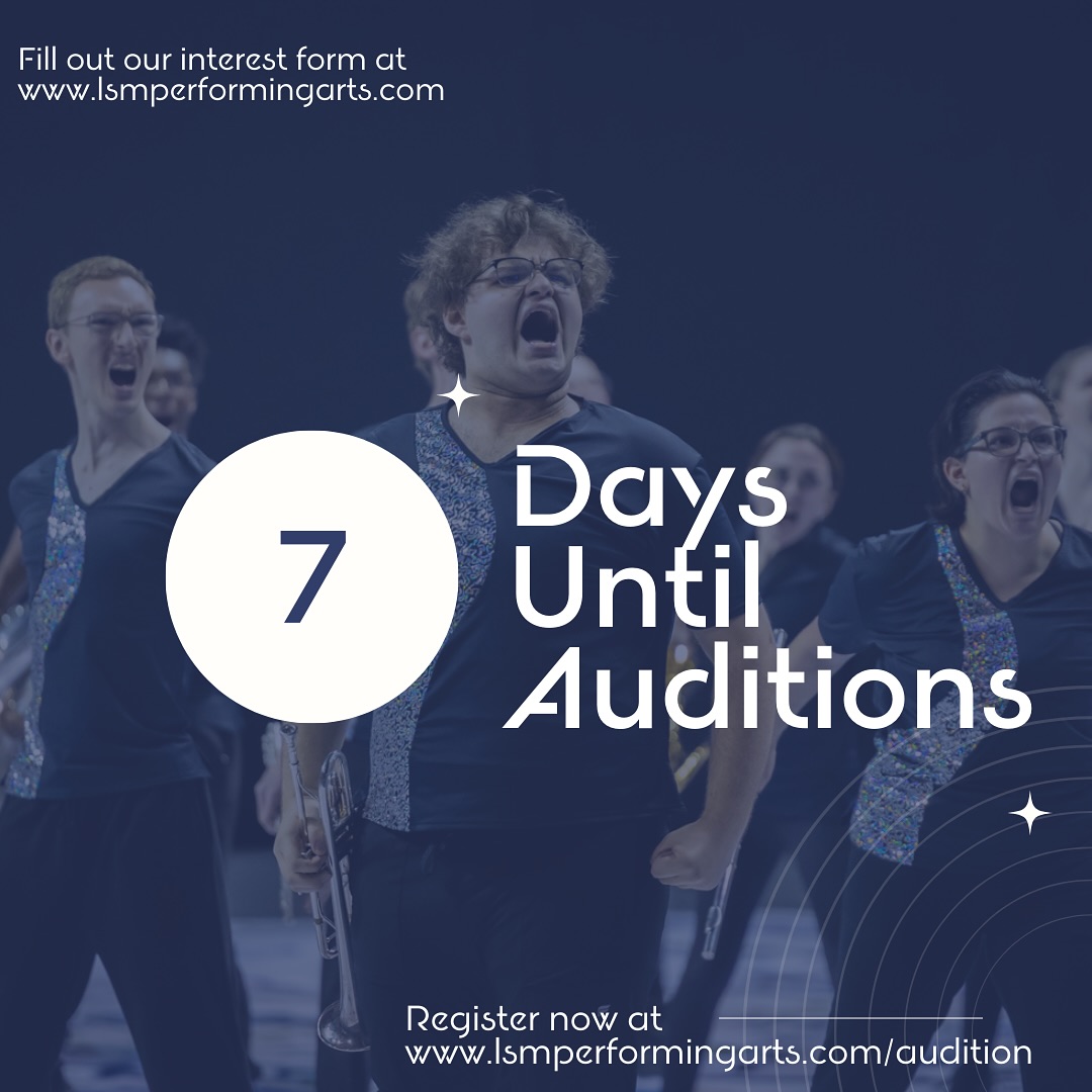 🚨 ONE WEEK LEFT! 🚨
Auditions for LSM Winds are just 7 days away. Your chance to join us for the 2026 season is almost here. Don’t wait!
💰 Bonus: check the next slide to see how you can get up to $200 off your membership dues 👀
✅ Register at lsmperformingarts.com/audition
✅ Or fill out the interest form at lsmperformingarts.com
(links in bio!)
#LSM #LSMwinds #WGI #WGIwinds #WGI2026 #WGIwinds2026 #PerformMAPA