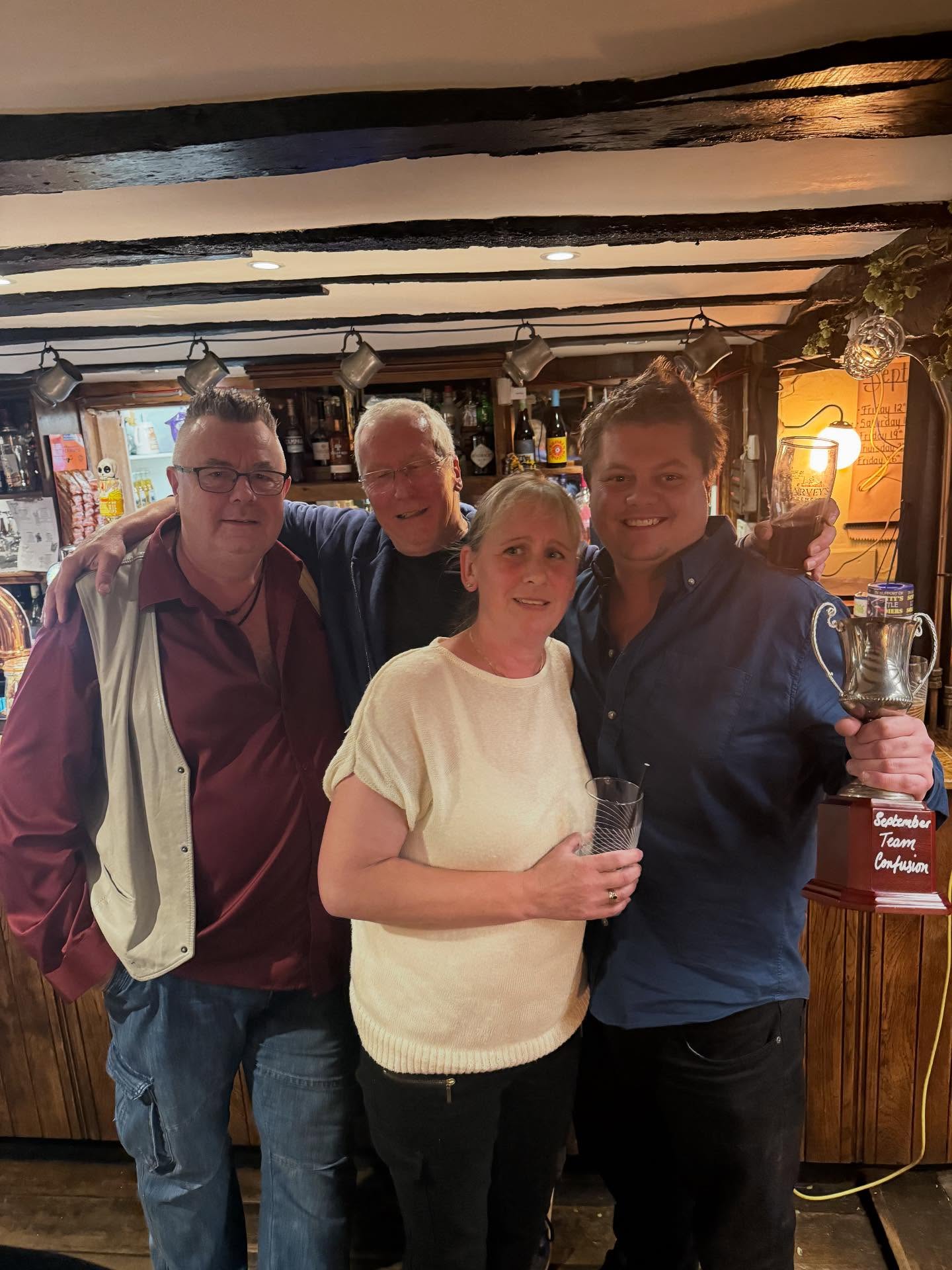 Congratulations Team Confusion for winning this months quiz! 🏆🍾
Next months one on 30th October is Halloween themed and fancy dress! 👻