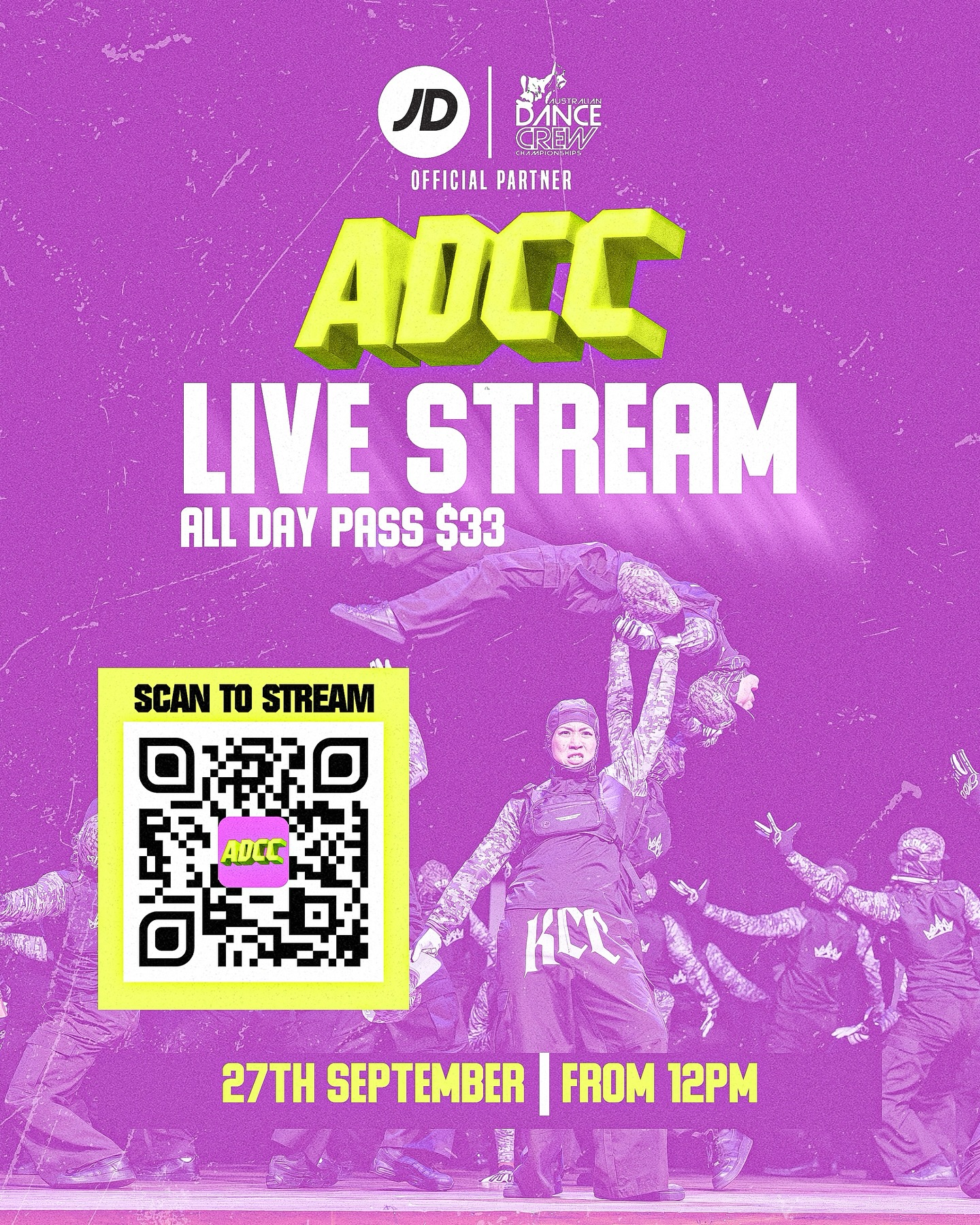 Worldwide ๐
Finals live stream tickets now available to purchase for Saturday!! Share with your fam + friends that canโt make the live show but want to witness all the greatness and be part of the action ๐๐ฝ๐๐
#adcc25