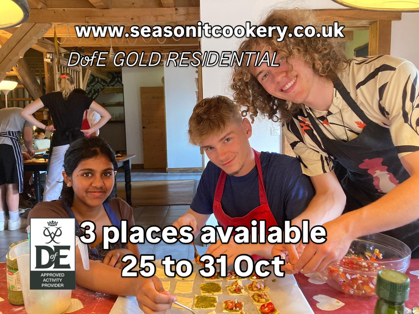 Come and join us for 6 nights on our chalet cookery course in the French Alps! Only 3 places left www.seasonitcookery.co.uk suitable for all 16 to 19 year olds. #dofe #dofegold #dofewithadifference #youthwithoutlimits #mumsnet