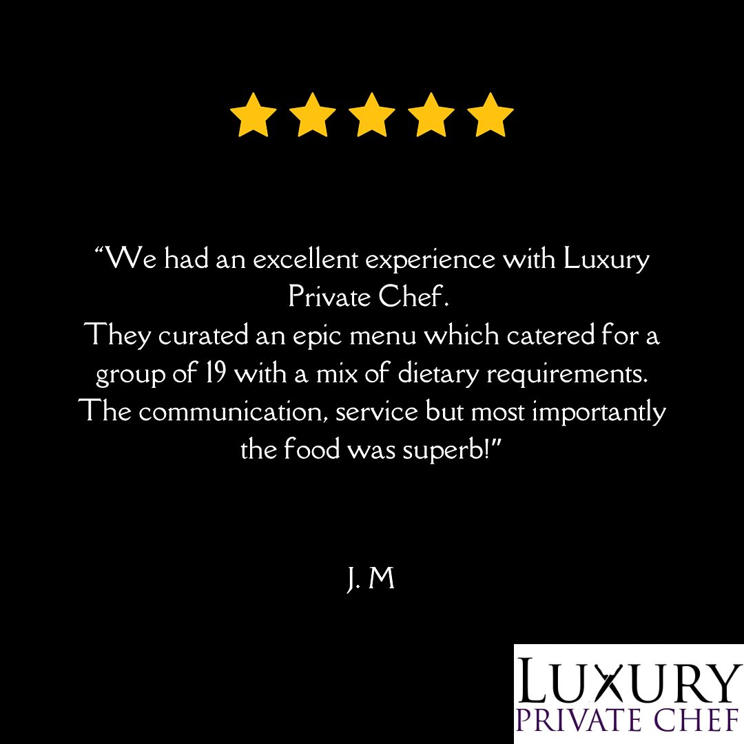 5 stars 🤩 thank you! ⭐️ ⭐️ ⭐️ ⭐️ ⭐️
It’s not just about the food 🥘 it’s the whole experience with us, from your initial enquiry to following up after your booking, every step counts @luxuryprivatechef
www.luxuryprivatechef.com
#luxuryprivatechef #privatechef #chef #food #luxury #5starreview