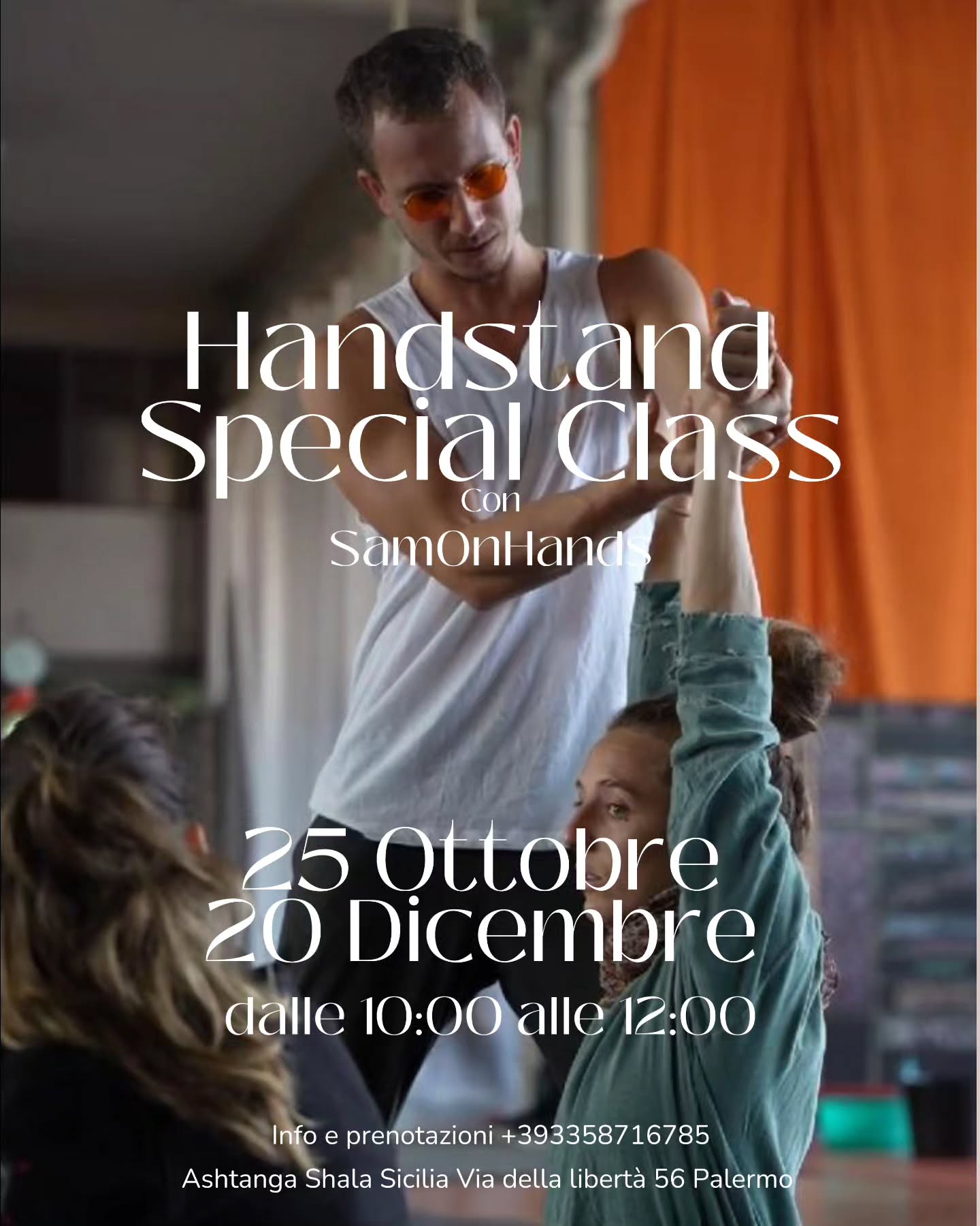 ✨ Vuoi portare le tue verticali al livello successivo? ✨
Due appuntamenti imperdibili con Samuele dedicati al mondo delle handstand:
📅 25 ottobre e 20 dicembre
🕙 10:00 – 12:00
Che tu sia praticante di yoga, appassionato di calisthenics, curioso di arti circensi o amante dell’acrobatica, questi workshop ti aiuteranno a:
💪 sviluppare forza e stabilità
⚖️ migliorare equilibrio e consapevolezza corporea
🌀 aumentare mobilità e flessibilità
🔥 superare i tuoi limiti e crescere nella pratica
👉 Un’occasione per ricevere indicazioni personalizzate e trasformare la tua verticale in un’esperienza più sicura, fluida ed elegante.
I posti sono limitati! Solo 10 posti
📲 Per info e iscrizioni visita il link in bio oppure scrivimi in DM.
📍 Ashtanga Shala Sicilia Via della libertà 56 Palermo
#Handstand #Verticali #Yoga #Calisthenics #Acrobatica #ArtiCircensi #Equilibrio #Forza #Mobilità