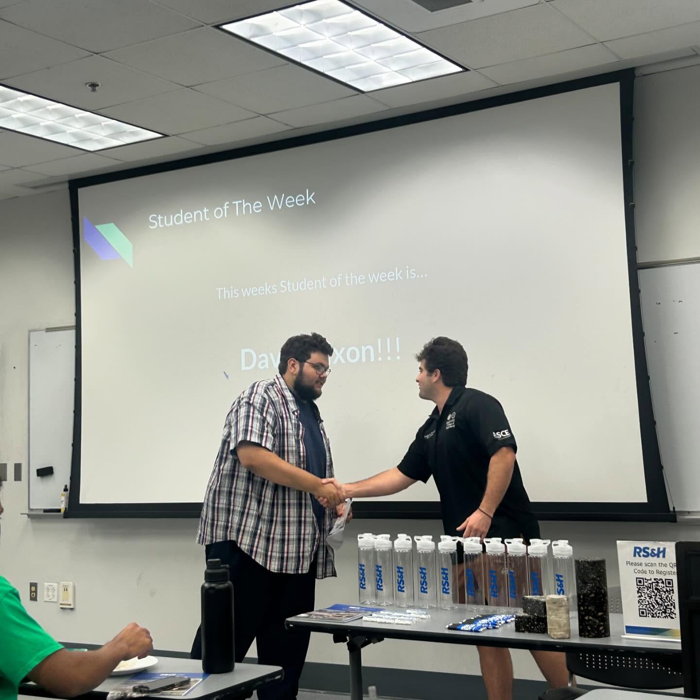 We had a wonderful time with RS&H this past Thursday and we’re so grateful to have received an insight on their amazing company! @wearersandh
We also launched our new Student of the Week program, where we will highlight one student every other week who has either been doing well academically, being a great friend, or just deserves a shoutout!
Congratulations to our first Student of the Week: David Dixon!!!! ⭐️⭐️⭐️