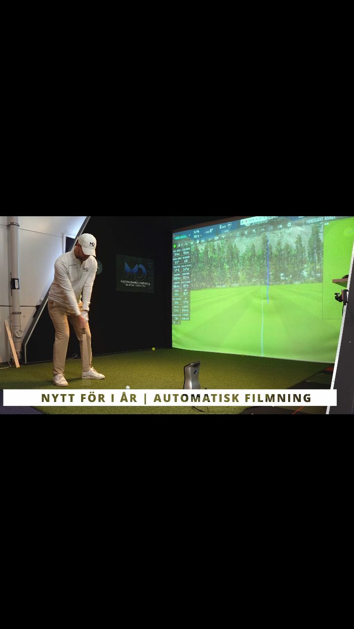 Nytt för i år är att alla svingar filmas automatiskt (om du vill). Detta gör vår simulator till kanske Stockholms bästa för träning!