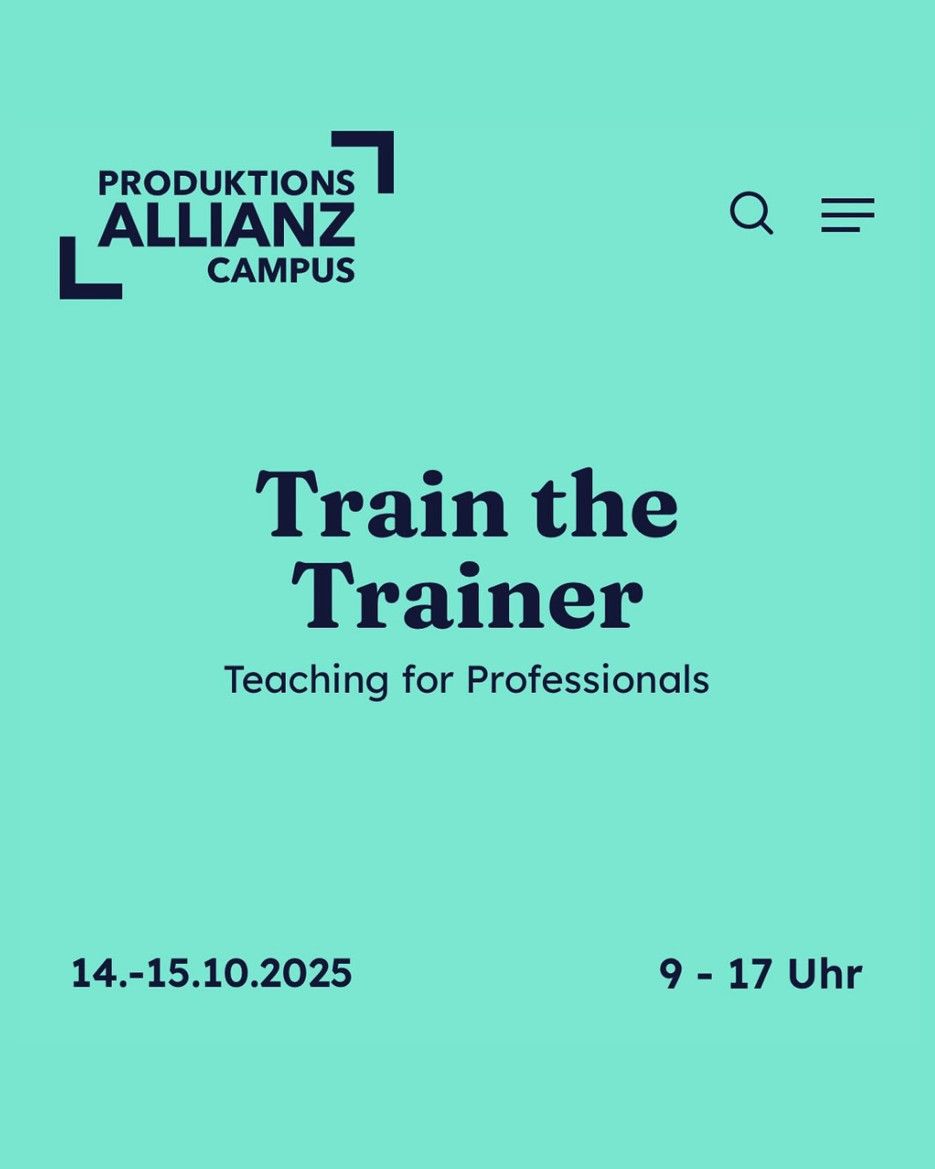 🎬 Train the Trainer – Teaching like a Professional
Wie lässt sich erkennen, ob Inhalte in einem Workshop wirklich gut vermittelt werden? 🤔 Gerade in der Medien- und Filmbranche, wo Zeit- und Innovationsdruck hoch sind, kommt es nicht nur auf Inhalte, sondern auf die Art der Vermittlung an. Wie gut sind die Methoden? Wie lebendig ist die Didaktik? Und wie lässt sich das im Vorfeld im Gespräch mit den jeweiligen Workshopleiter*innen feststellen?
Hier setzt die Qualifizierungsreihe Learning Connector der Produktionsallianz Campus an: In praxisnahen Workshops lernen Anbieter*innen, HR-Verantwortliche und Fachkräfte aus der Medienproduktion, gute Trainer*innen zu erkennen, deren Didaktik zu bewerten, um die Qualität der Workshops einordnen und begleiten zu können.
🚀 Kick-Off Modul
Wann: 14./15. Oktober 2025, 9–17 Uhr
Wo: Technische Sammlung Dresden
Mit: Susanne Braun (@dialogpartnerin) & Steffi Ebert
Das erwartet Euch:
-Gelungene Einstiege & Abschlüsse: Analysieren & gestalten
-Lernziele: Definieren, sichtbar machen & anwenden
-Die 5 Phasen eines gelungenen Workshops!
-Sozialformen: Wirksam einsetzen und ihre Effekte reflektieren
-Methodenfeuerwerk: Tools für Einzel- & Gruppenarbeit kennenlernen & erporben
-Kollegialer Austausch: gemeinsam Ideen entwickeln und Qualitätssicherung stärken
-Micro-Teaching: Trainer*innen Skills erleben, erkennen & qualifiziert Feedback geben
-Workshopdesign analog & digital: Qualität und Struktur bewerten
💡 Jetzt anmelden: über die Webseite des Produktionsallianz Campus oder direkt via ebert@produktionsallianz-campus.de
Infos zu „Train the Trainer“: https://produktionsallianz-campus.de/workshops/train-the-trainer/
Infos zur Learning Connector Reihe: https://produktionsallianz-campus.de/learningconnector/
#learningconnector #TrainTheTrainer #Workshopdesign #Medienbranche #Didaktik