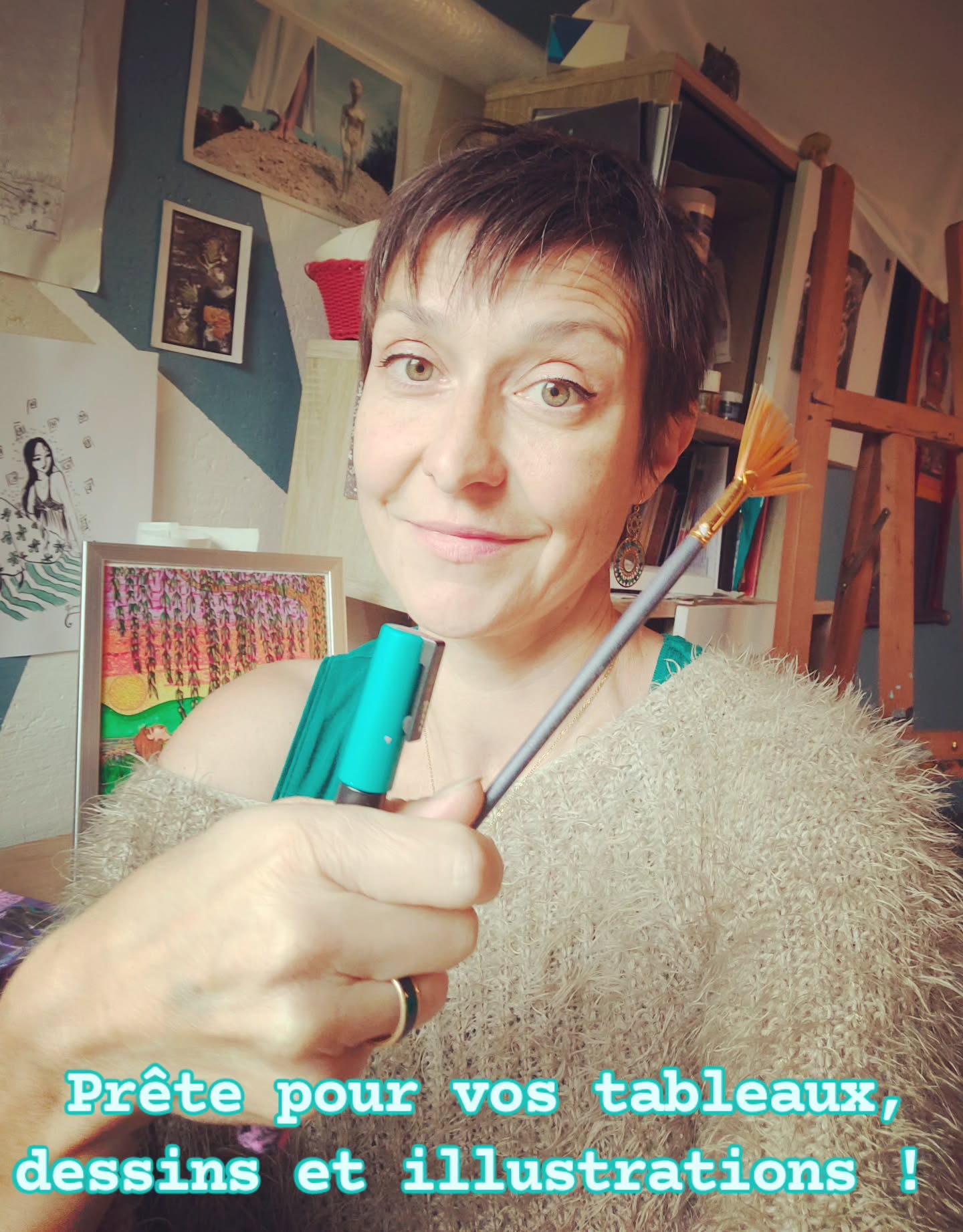 Hello Hello 😊
De retour par ici... Entre vie de famille et médiation culturelle, je n'ai pas le temps de m'ennuyer ! Cependant le feu de la création est toujours présent, et j'ai réalisé quelques tableaux sans vous les dévoiler !
Je commence à me rattraper et vous présente cette mini toile créée l'hiver dernier : un peu différente, mais toujours la même au fond... Comme moi 😜
Bonne semaine à toutes et tous et heureuse de me re-connecter à vous via cette fenêtre virtuelle.... ✨
#artlife #womanartist #peinture #illustration #dessin #visualart