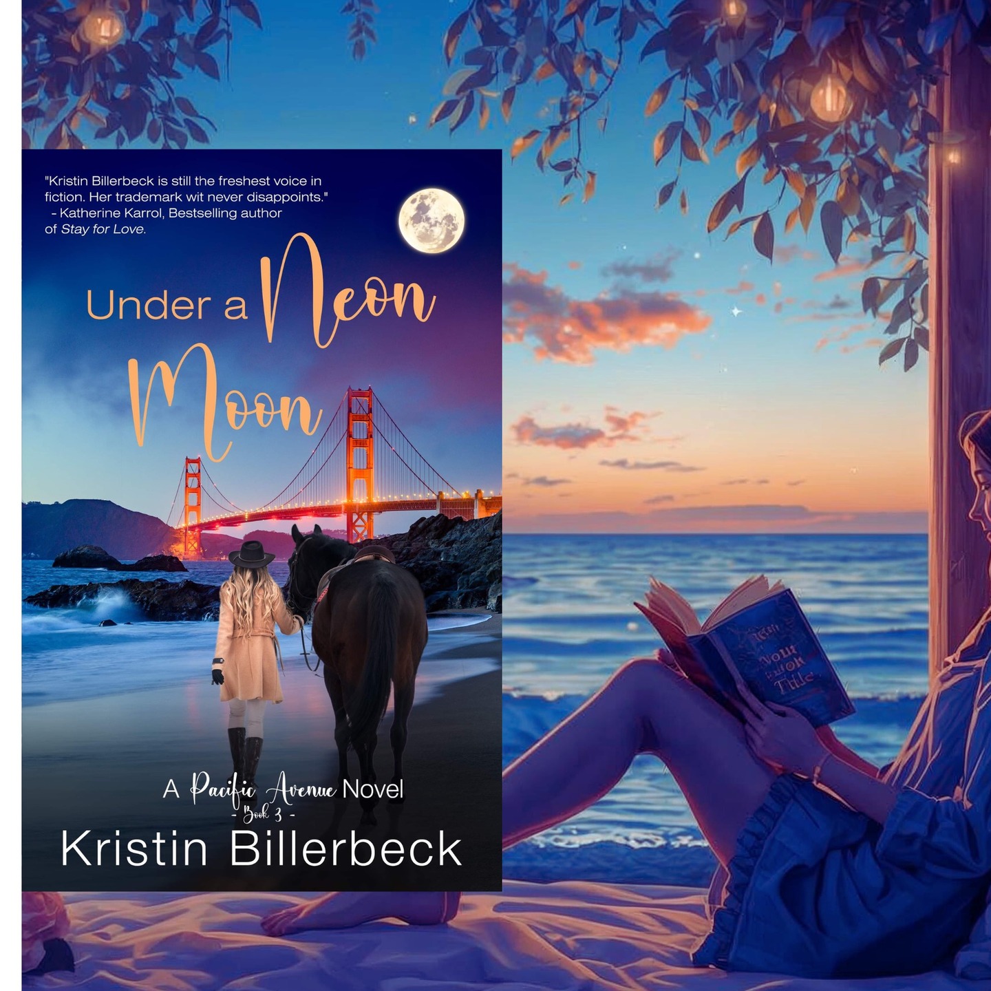 She's all Chanel. He's all Carhartt. But sparks fly when worlds collide Under a Neon Moon. Where's your favorite reading spot? Personally, I think reading is for everywhere. Have book will travel! #Readingspot #Novel #RomanticComedy #Romancebooks #Humorbooks