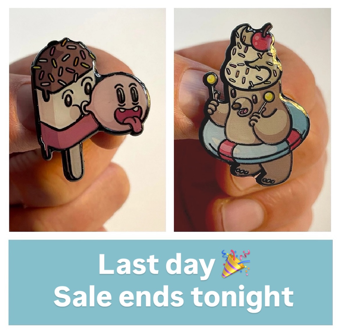 🐻 📌 If you were sent a code for the pin badge discount then today is the last day to use it! If you didn’t get a code it’s not too late. DM me or sign up to my mailing list and I’ll send you one. #enamelpinsforsale #indieart #artistmerch