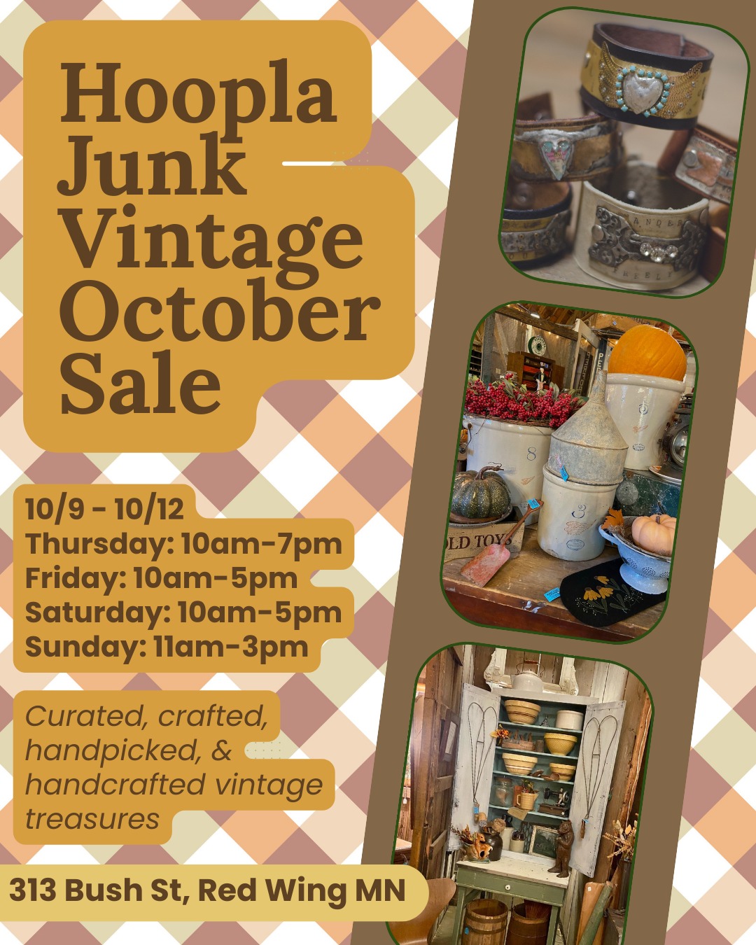 🍂✨ Dust off those vintage sweaters & break out your fav fall flannels — because our October sale is only 10 DAYS AWAY! See you there! #vintage #redwing #shoplocally #minnesotavintage #smallbusinesslove