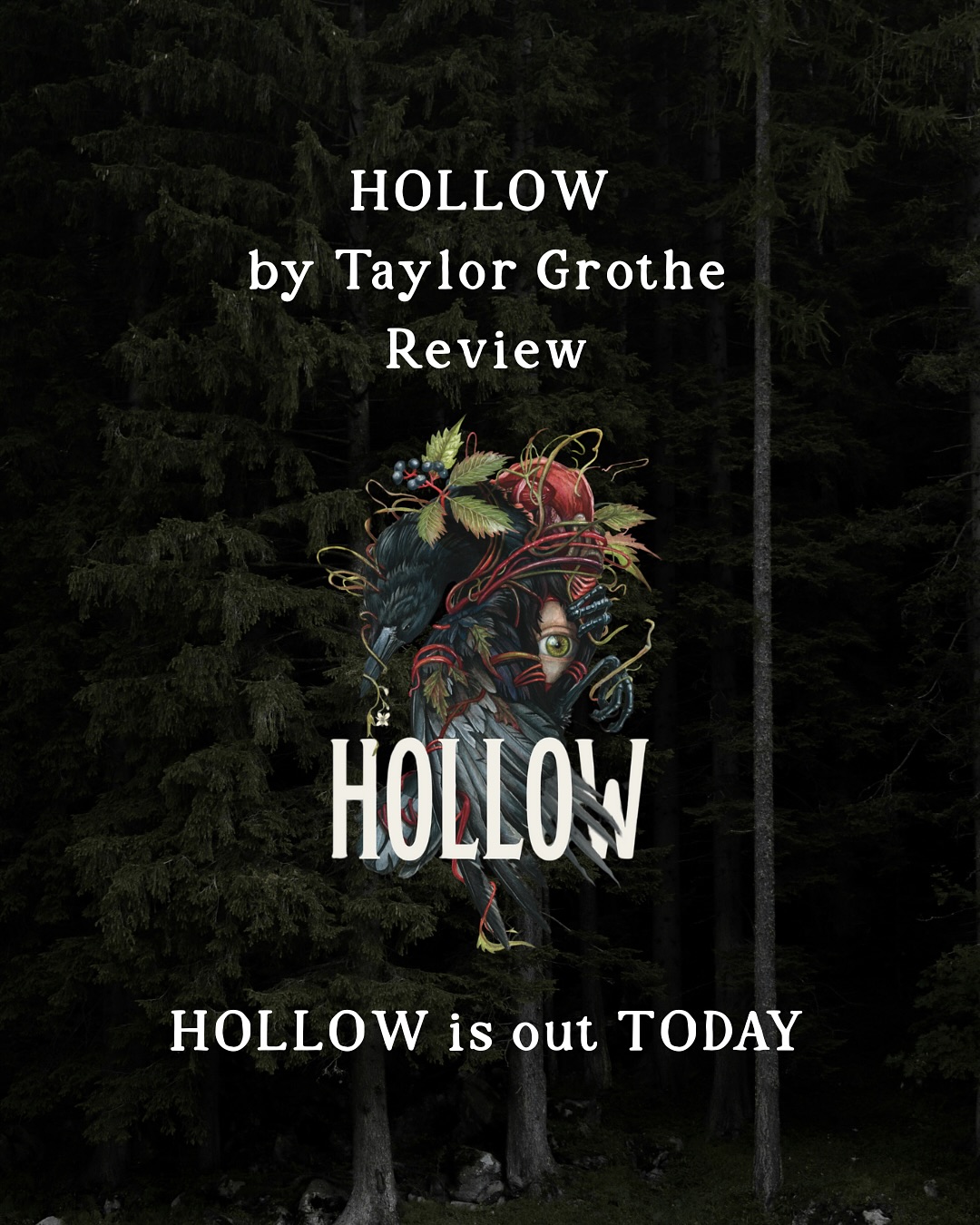 HAPPY BIRTHDAY, HOLLOW! If you haven’t pre-ordered the book, you can go buy it now! And you should! Or else!!!
#Hollow #TaylorGrothe #HollowReview #HollowRelease #CassiesCrow