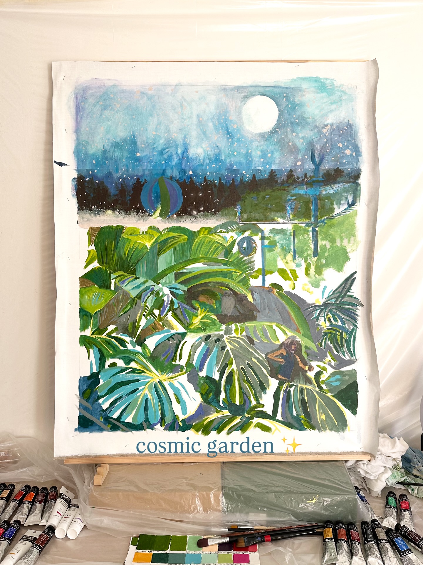 This autumn my gardens will be adorned with stars, ✨ the winter night will be bright, mysterious and enchanted. 🌚🌜
There will always be birds to keep watch, 🦉we will always seek shelter, 🏕️under the trees and sometimes higher, in the sky. 🚀
🇫🇷Cet automne mes jardins vont se parer d’étoiles, la nuit d’hiver sera lumineuse, mystérieuse et enchantée. Il y aura des oiseaux toujours pour veiller, on cherchera des abris toujours, sous les arbres et parfois plus haut, dans le ciel.
#artwork #newpainting #frenchpainter #instaartist #hellooctober🍁 #contemporarypainting #newseason #fall2025 #artcollector #contemporaryart #artadviser #artcurator #workinprogress #inprogress #paintingprogress #nadegemarneffeart