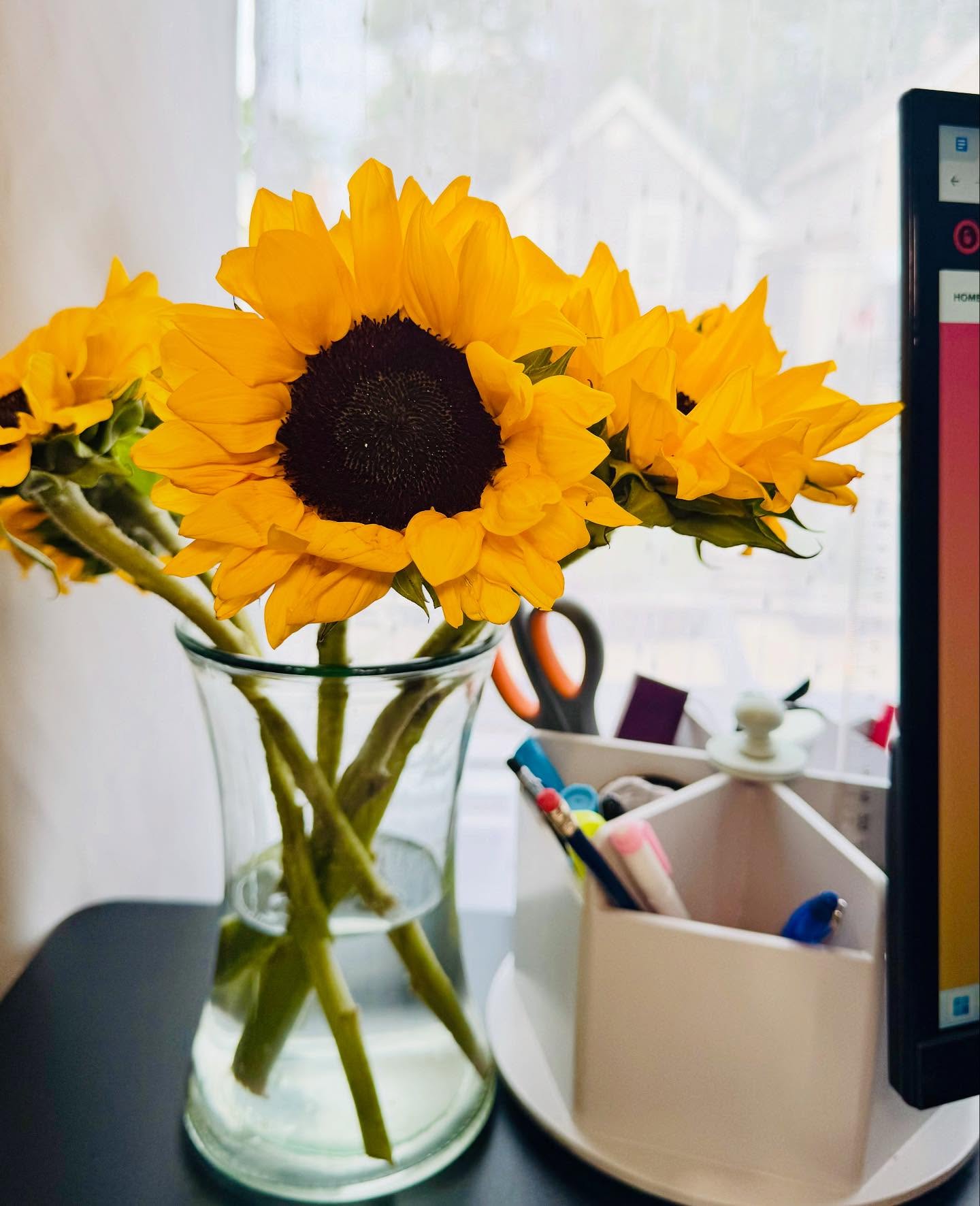 It’s important to find small ways to brighten up and boost your mood after a particularly stressful week. For me, some fresh flowers on my desk are a great way to keep me in touch with nature while I spend the day behind screens. What’s your favorite little pick-me-up? 🌻