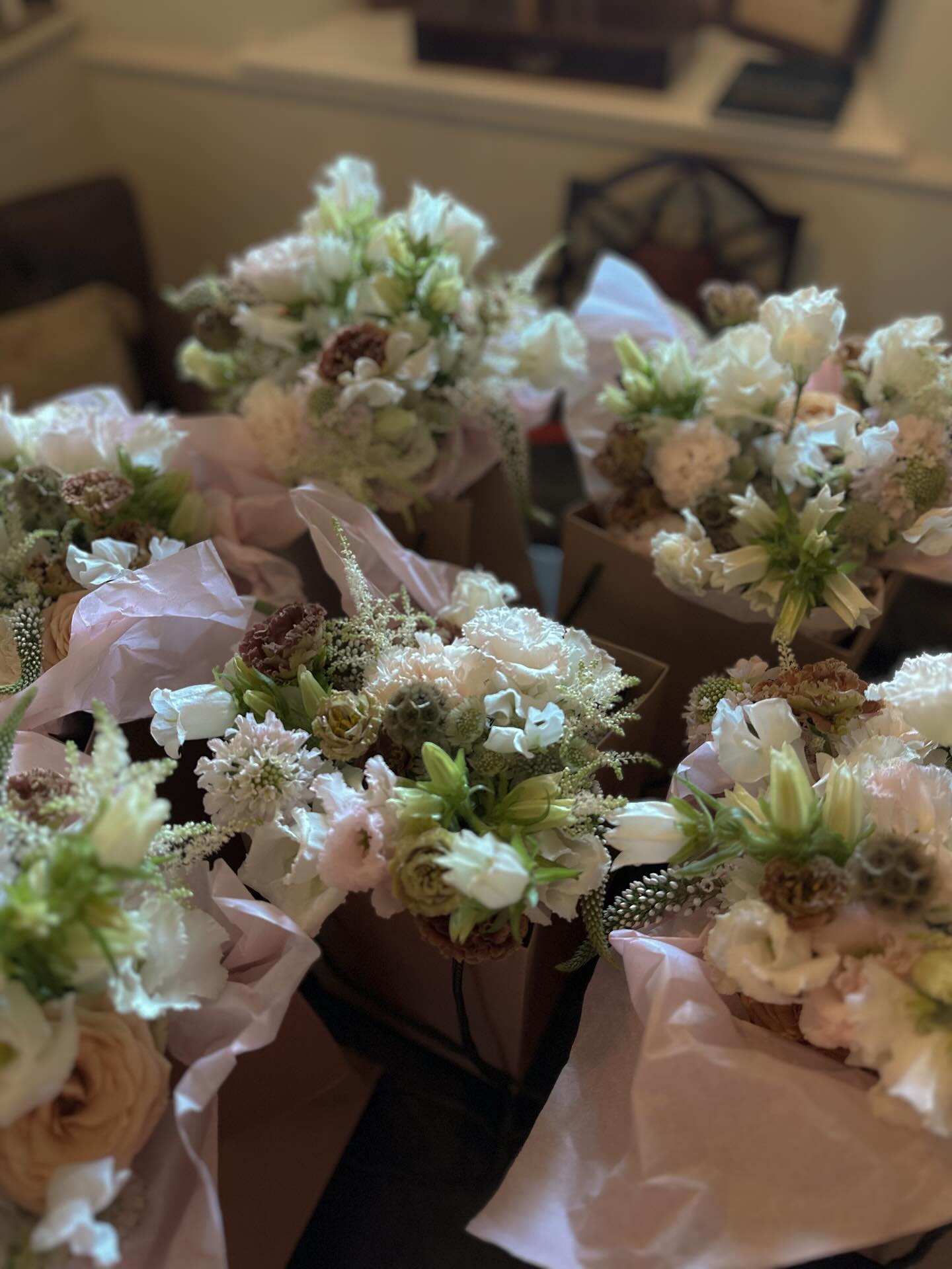 Bridesmaid Bouquets ready and waiting.
#bride #bridesmaid #bouquet #flowers #flowerstagram #floral #wedding #derbyshire #florist #weddingfloral #weddingflorist #inspiredbyflowers #undertheflorallspell