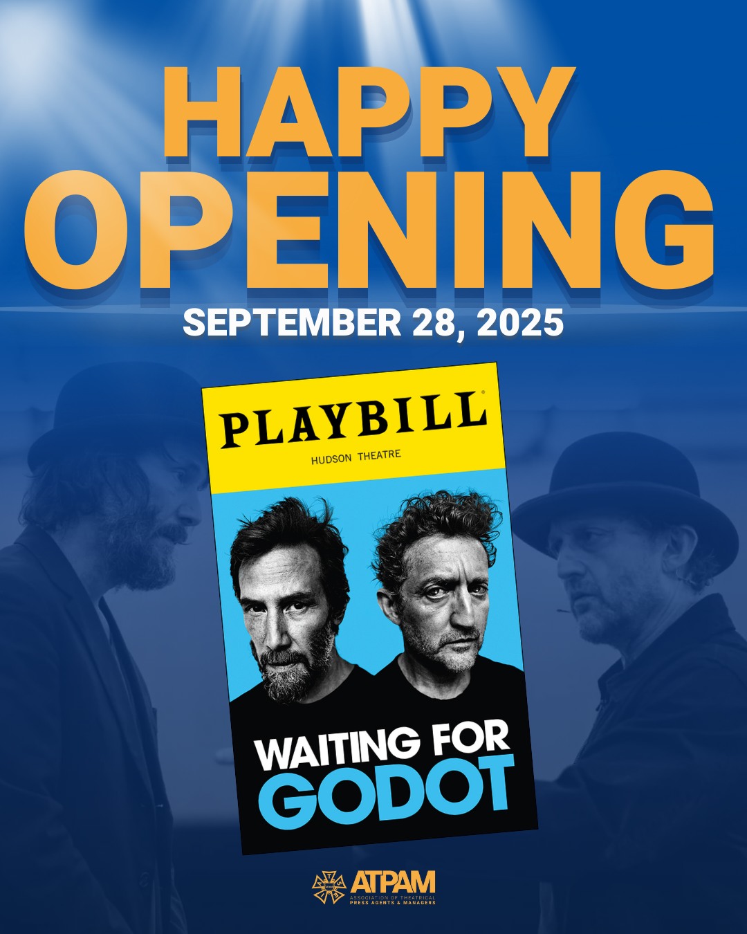 Wishing congratulations on yesterday’s opening and a successful run to the incredible crew and #ATPAM members behind @godotbway!
Your behind-the-scenes excellence brings it all to life. Break a leg! 🎭👏