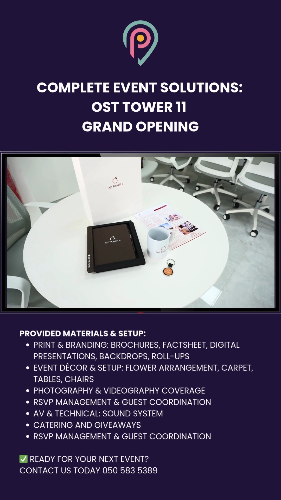 From print and décor to AV, photography, and guest essentials — we supplied everything for OST Tower 11 grand opening! ✨✅ #GrandOpening #CorporateEvents #EventSupplies