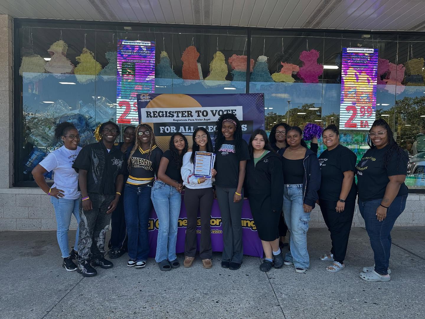 That’s a wrap! 🎬
During September, our CI Connects for Change Jr. Board hit the streets of Central Islip to champion voter registration! Over the past few weekends, we’ve been talking with our neighbors about their voting rights, why showing up at the polls matters and how every voice counts.
We registered new voters, confirmed registrations, pre-registered teen and even helped folks locate their polling sites. 💜💛
📣 Didn’t catch us in September? No worries—we’ll be out at Homecoming with voter registration on the spot! If you’re 16 or older, swing by and make your voice heard.
#CIConnectsForChange #RegisterToVote #CentralIslip #CIStrong #YouthVoice