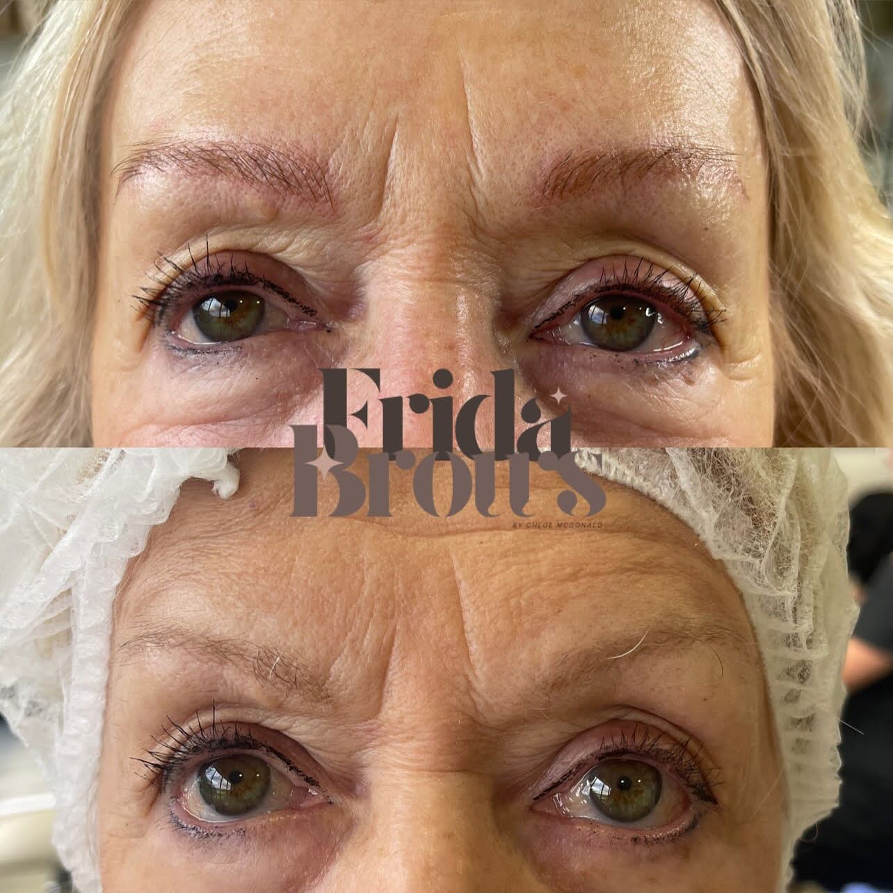 This lovely client wanted a freshen up with a darker pigment and more natural shape. 
Bottom picture is before - not my work. 
She left happy and content with her new shape and shade 😍 microblading is tailored to you and the enhancements you want!