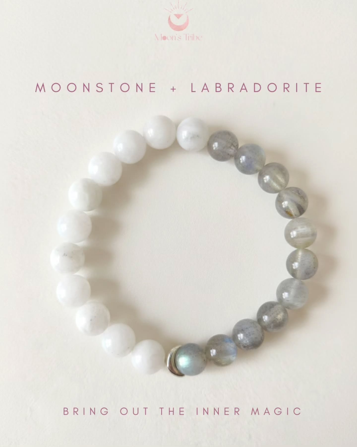 Bring out your inner magic with the beautiful and mystical Labradorite and Moonstone Combination.
.
.
This bracelet will let your creative juices flow. It will transform your life from mundane to magical.
.
.
Do you like the combo
Buy the beautiful combination now.