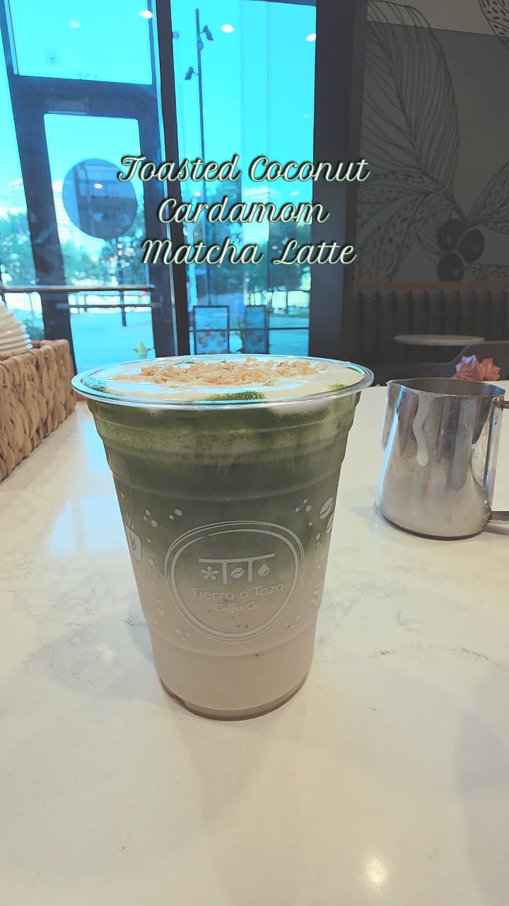 Where chai meets coconut, perfection happens. Our 🥥🍵 Toasted Coconut Cardamom Matcha Latte is loaded with Cardamom Spice & Everything Nice, creating the coziest, most aromatic tropical sip for fall. 🍂
#tatcoffeelife #tatcoffee #toastedcoconutcardamom #matchalatte #dallascoffeeshop #falldrink