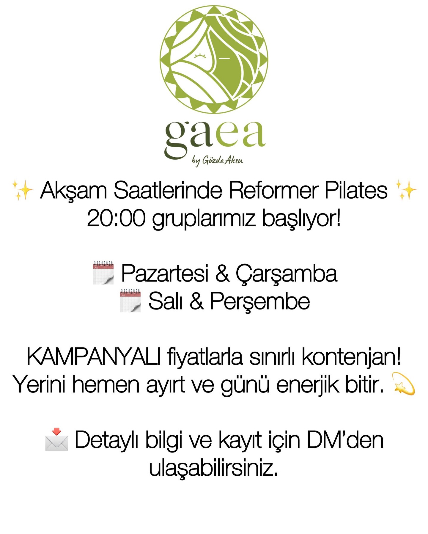 Akşam grupları için son çağrı 👍