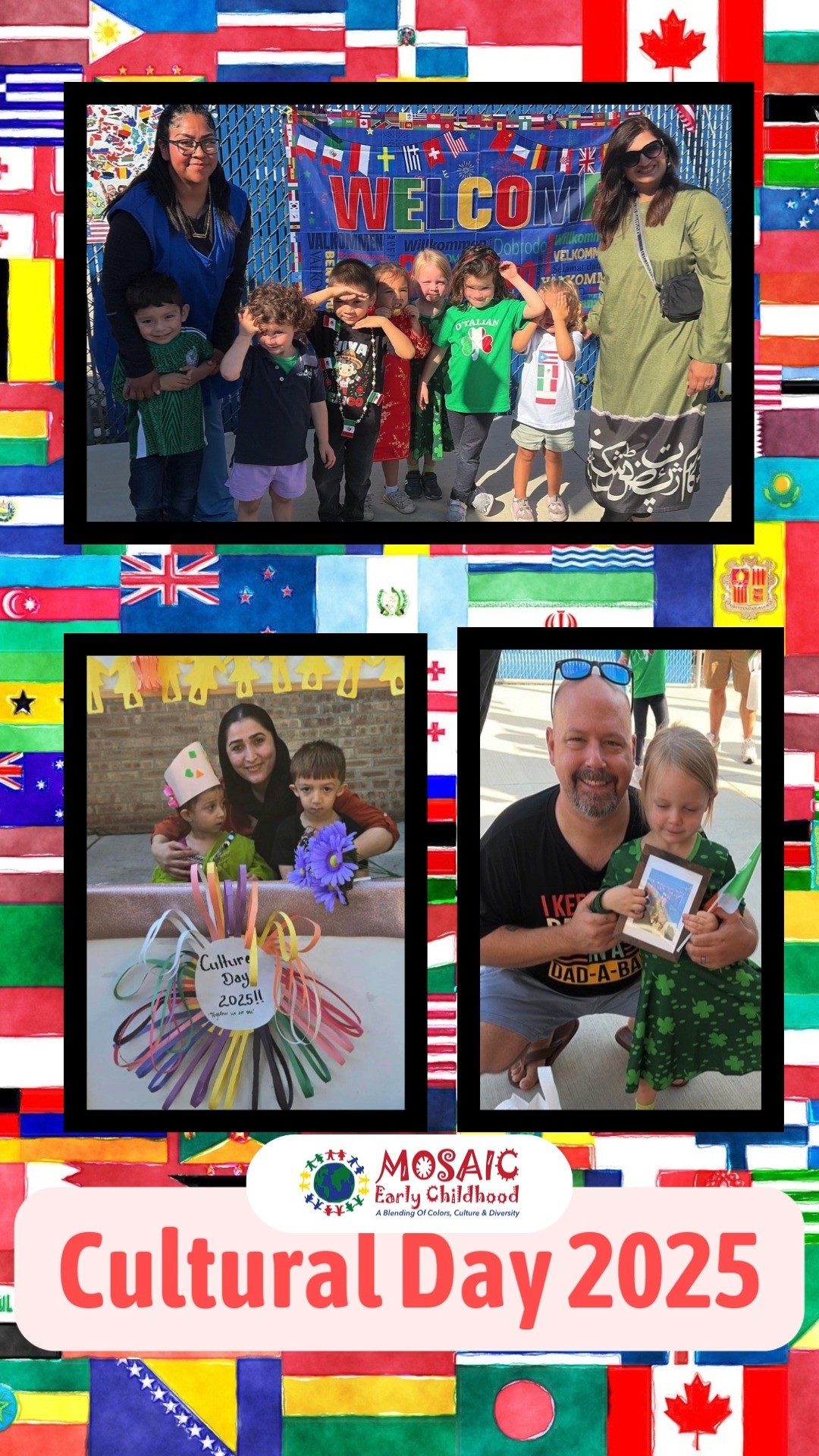 🌍🎉 What a wonderful first Cultural Day! 🎉🌍
A big THANK YOU to all the amazing parents who joined us, shared their traditions, and celebrated with our little learners. Your participation made this day so special, and the children loved experiencing the beauty of different cultures together. 💕✨
At Mosaic Early Childhood, diversity is at the heart of who we are—we believe every child and family’s unique background enriches our community and helps our children grow with respect, empathy, and understanding. 🌟
.
.
.
.
.
#culturalday #familytogether #BuildingCommunityTogether #CelebratingDiversity #MosaicEarlyChildhood