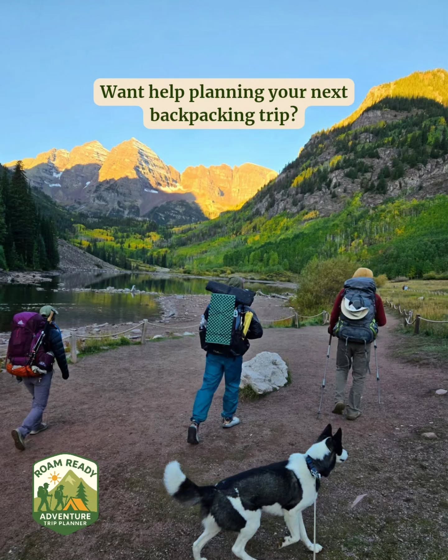 👉 Ever get overwhelmed by all the logistics that go into backpacking?
Roam Ready is here to help! We have over 10+ years of backpacking experience and would love to help plan a breathtaking break for you. ✨️
We'll provide:
📜 A route that fits your groups fitness level and pace
🗺 Offline maps
📝 Permits, reservations, and go over rules and regulations with you.
🛒 Resupply strategy
🥾 A packing list for your trips, weather, and terrain
🙋 We can help you find a guiding company
We know all the tips and tricks to having a fantastic backcountry experience. We know what to look for, so you don't need to stress going into your trip.
Ready to start planning your next adventure? 💛
📩 DM us or visit the link in our bio to get started
#RoamReady #adventure #backpacking #maroonbells #AdventurePlanner #adventuretime #itinerary #travelagency #travelconsultant #travelmorestressless #travel #wilderness #smallbusiness #smallbuisnessjourney #womanwhoroam #womanowned #hiking #outside #colorado #fall