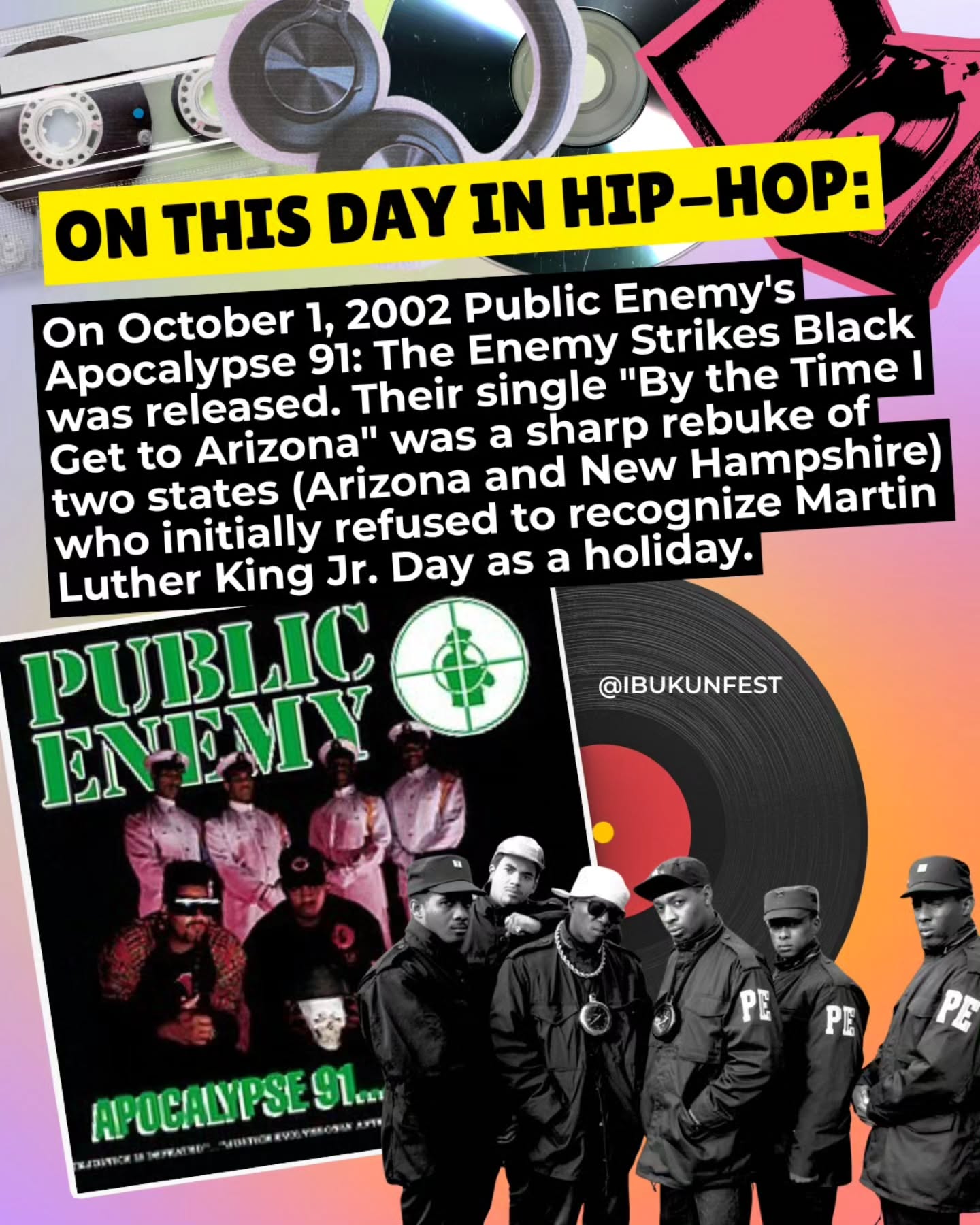 On October 1st we celebrate @publicenemy for their NECESSARY contribution to hip-hop!✊🏾🖤