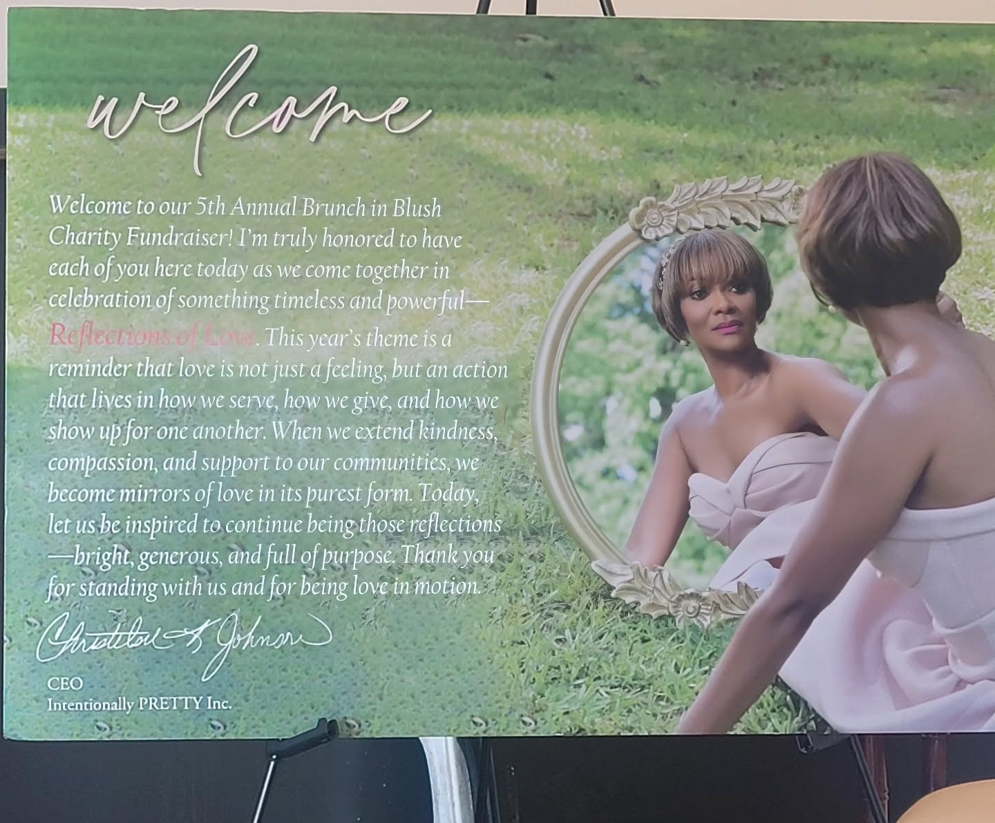 I wanted to post this. It was at the entrance just wanted to share her thoughts