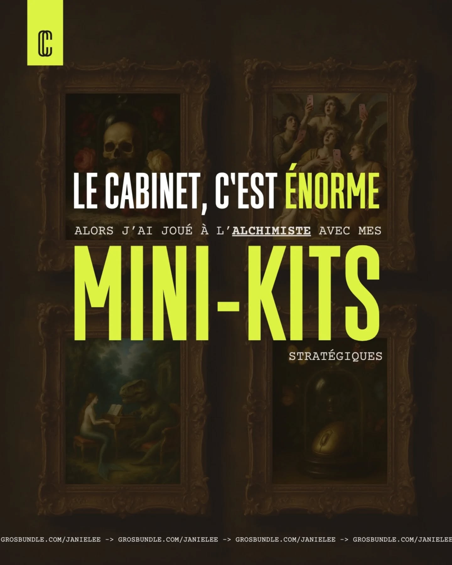 Mes mini-kits 👇
📊 Comptabilité
Le Bourg : botte le cul à ton anxiété financière – Moi-même ✨
SOS Cashflow, l’antidote pour les fins de mois en sueur – @hanitraroncin
Calcule le prix minimum de ton offre (pour qu’elle soit rentable) – @helenebecotte
Optimise ton projet à subventionner – Myriam St-Gelais
🎨 Identité & Storytelling
TERRŌ – @aimee_labiscornue
Chromophores : Choisis tes couleurs d’entreprise stratégiquement – @etc_brandingstrategique
Sortilège de positionnement – @lauragoulet.co
La Fonderie : Coule ton histoire dans un texte “À propos” mémorable – @lavoisinepro
💪 Oser & vendre
Défi des 25 NON – @selfgrowthnerds
3 hacks pour augmenter tes ventes lors de ton prochain pitch – Olivier Gingras-Audet de @leo.studio.web
Prospecter et vendre sans stress : 7 clés mindset – @hananeloval
Toujours Oui : 5 rituels pour vendre avec aisance et confiance – Katy Duclos
📸 Création photo et vidéo
30 minutes pour passer de poche à pro dans ta création vidéo et photo – @cathylessardphoto
Des photos qui font vendre – @lesaromates_
Glow Up tes Reels – @morgane_momycommunication
Attirantes & performantes : bibliothèque de reels prête à l’emploi – Élise Vandamme
📢 Publicité & visibilité
Crée ta première campagne Meta de notoriété – Charles Davignon de @agenceantilope
Pinterest Marketing – Catherine Tremblay
L’art de bien réseauter – Christophe Béguin
Médiatise-moi si tu peux : sors de ta bulle et deviens visible gratuitement – Pauline – Bête de Marketing
🗂️ Organisation & productivité
Organise ton espace de travail – @espacetempsjl
La Pensine : libère ton cerveau de la charge mentale – Claire Vitoux
Crée et automatise ta vie de rêve grâce à ChatGPT & Reclaim – @huppeecreative
Trouve ta première adjointe virtuelle – @la_danielle_guerin
🤖 Outils IA indispensable
RoboRédacto – @patfiliatrault
Le Formulateur : crée tes GPTs personnalisés – @vmontmaurs
Carole : ton assistante IA pour créer tes carrousels – @alexemartel
Politique d’utilisation de l’IA – @formation.cyclic
🛠️ Essentiels business
Gabarit Thrivecart de panier d’achat – @julie_brouillette
Cas*rambole – @rosaliecote
Launch HQ – @_genevievegauvin
Quiz Booster - @nocto_