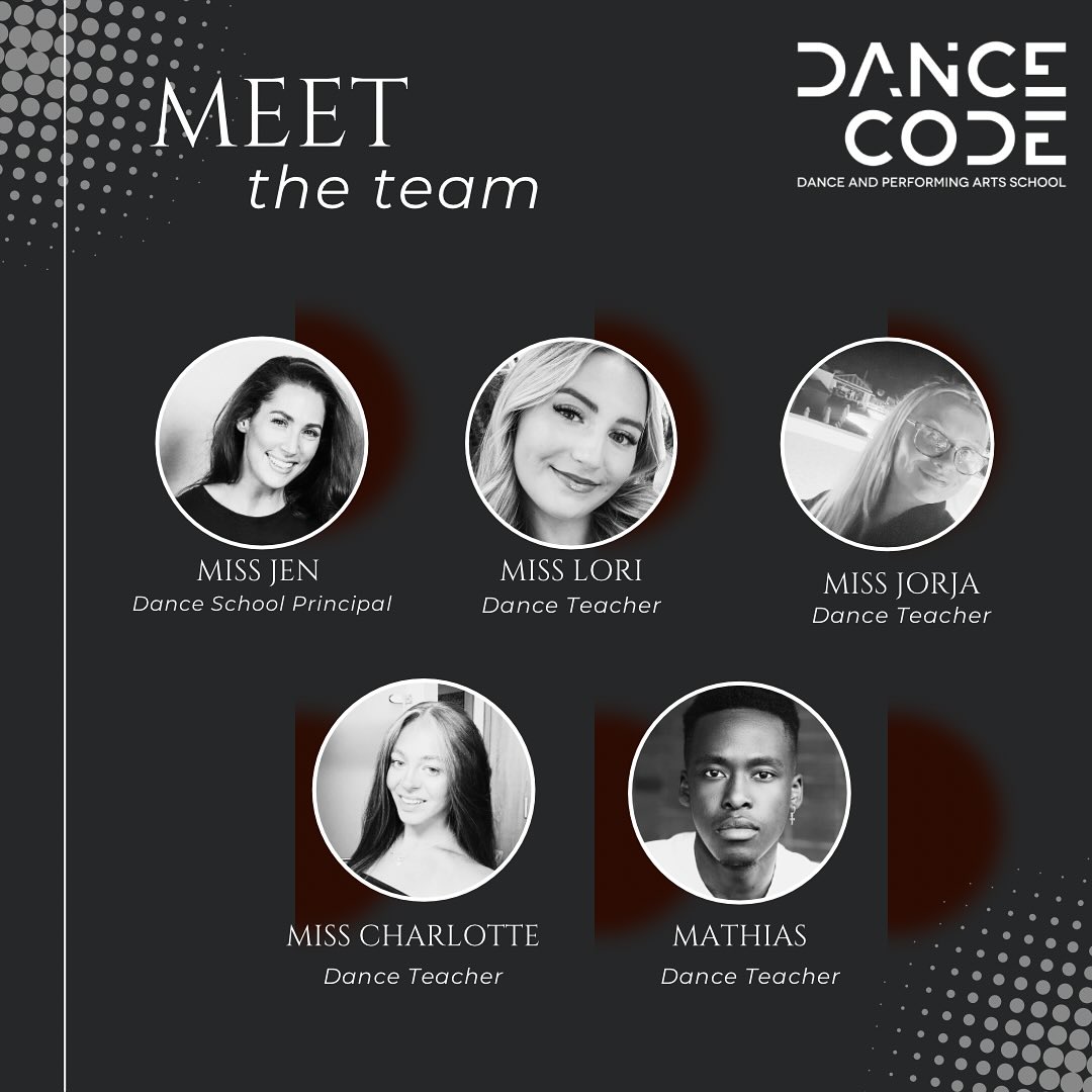 🌟 MEET THE TEAM 🌟
We’re so excited to introduce the faces behind Dancecode💃🕺
Our passionate teachers bring their love of dance, singing and acting into every class – inspiring students, building confidence, and making learning FUN! 🎶🎭✨
From warm-ups to show-stopping routines, they’re here to support every step of the journey. 💛
Come and say hi – we love our Dancecode Family! 💫