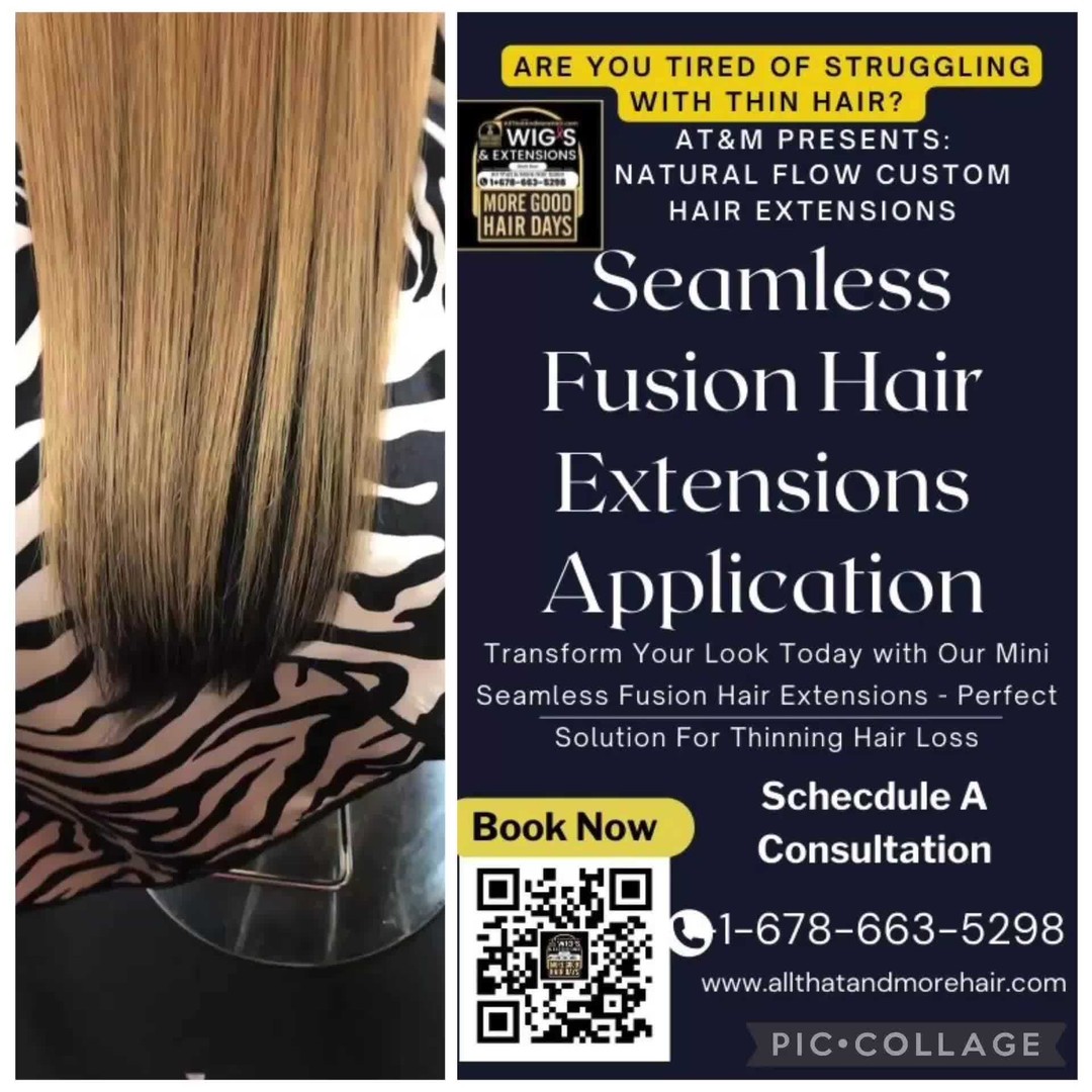 🎀 Special Offer – Same-Day Appointments 🎀
All That & More Beauty Salon
✨ Custom Hair Extensions | Weaves | Wig Installs
✨ Alopecia, Chemo & Hair Loss Solutions
✨ Packages with Hair Included | Grow-Your-Hair Plans
💖 Private 1-on-1 rooms. Non-surgical, natural-looking results for all hair types.
📞 Call Kia today: (678) 663-5298
🌸 Coupons & Specials → www.allthatandmorehair.com
💇♀️ Come with the hair you have & leave with the hair you love!
#HairExtensionsGwinnett #AtlantaHairExtensions #LuxuryHairExtensions #AlopeciaSolutions #ChemoHairLoss #HairLossSolutions #MedicalWigs #CustomWigsAtlanta #HairGrowthJourney #NonSurgicalHairReplacement #NaturalLookingExtensions #HairConfidence #PrivateSalonExperience #HealthyHairGrowth