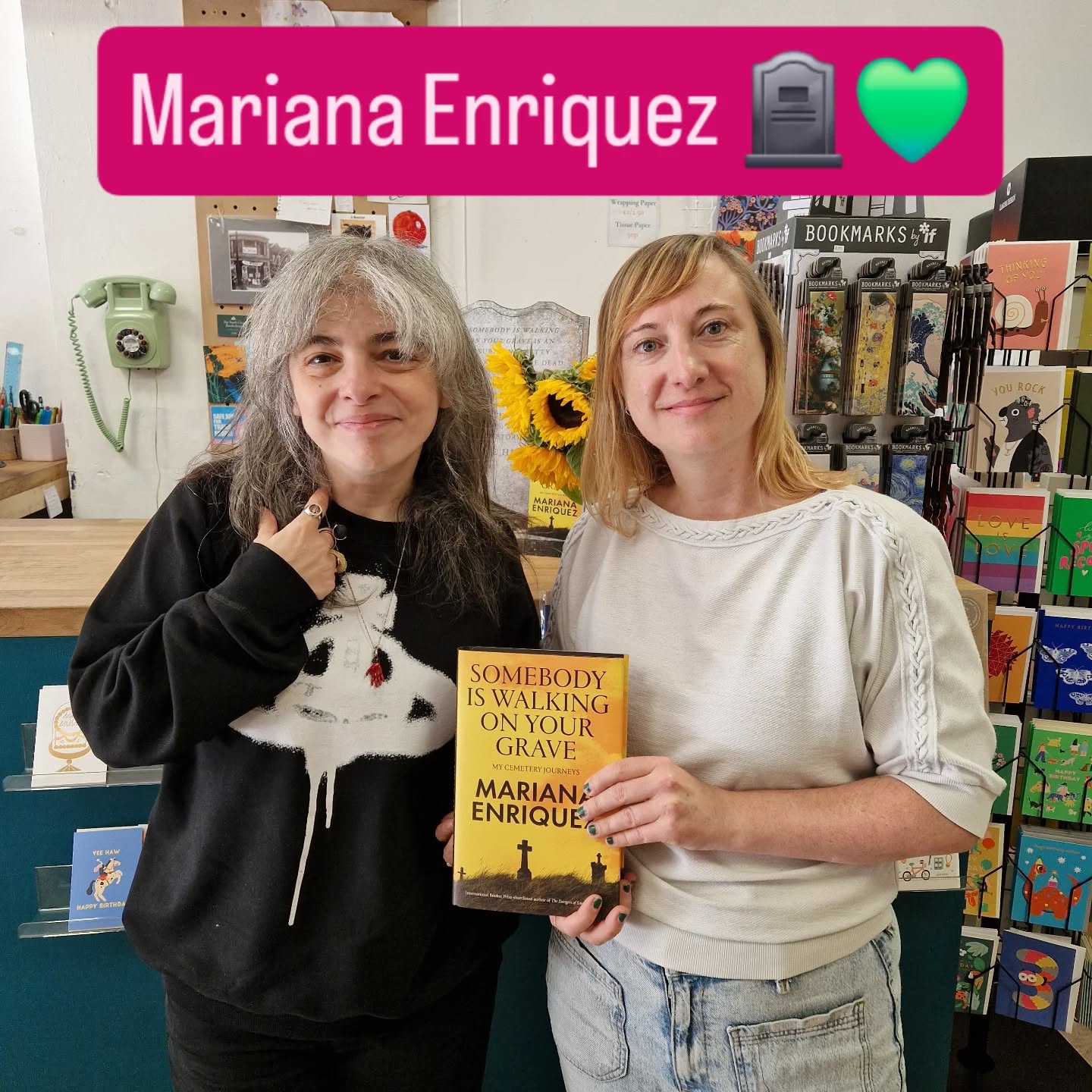 Just a Tuesday morning visit from Mariana Enriquez. Nothing to see here... 💚💚💚
Her new book 'Somebody Is Walking On Your Grave' is out now and we have limited signed copies. 🪦🪦🪦
There are signed copies of all her other books too, while they last!
Happy Autumn Tuesday!
@marianaenriquez1973 @grantabooks
#bookshop #bookshopsoftheworld #booksaremybag #bookstagramuk #bookrecs #besttuesdayever #bristolbooks #bristolbookstagrammers #bristolbusiness #bristolbookshop #independentbookshop #indiebookshop