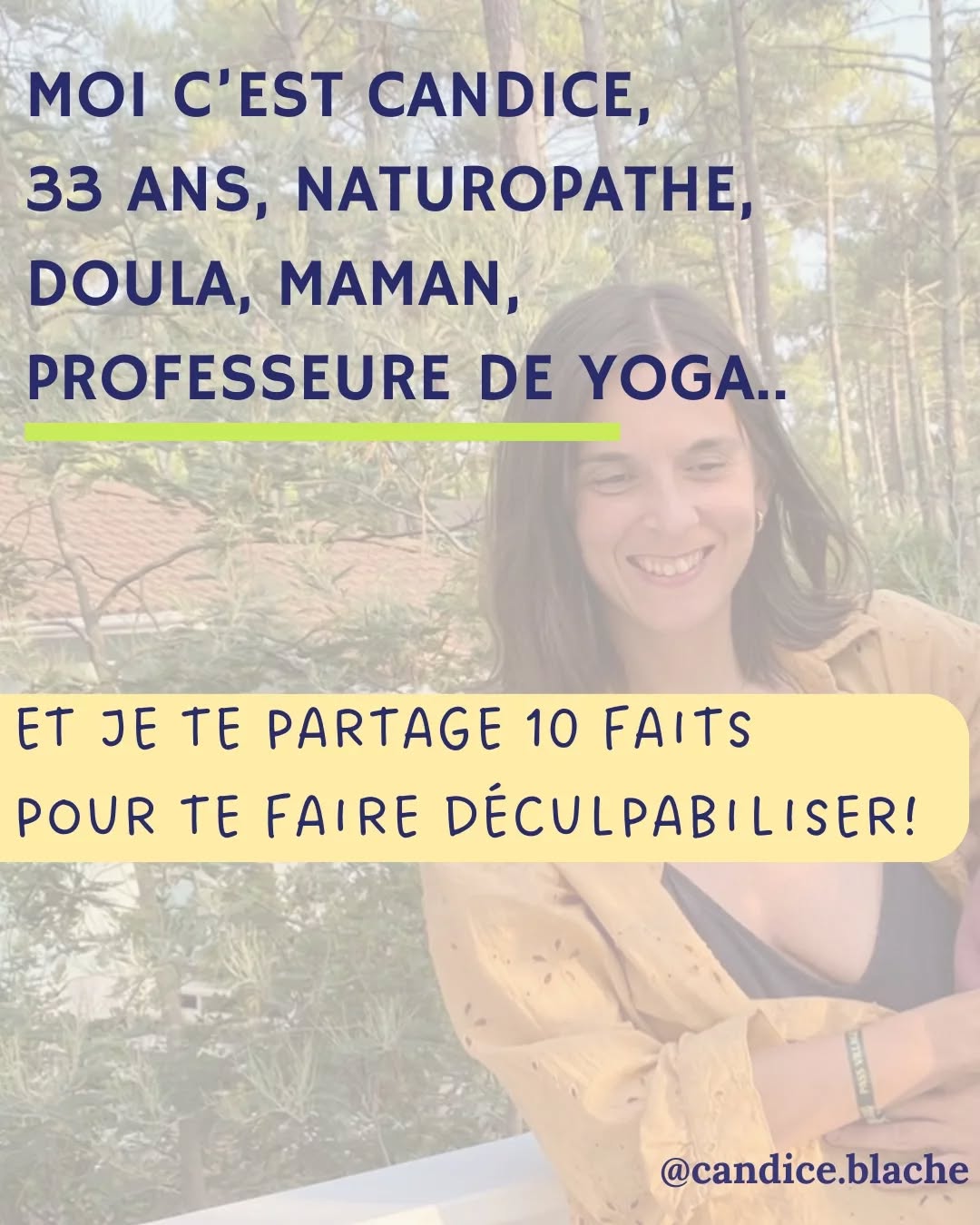 ⬇️ TU CULPABILISES TOI ? ⬇️
..
🧙 Pas facile d'être maman, naturopathe, prof de yoga, femme, amie, fille, sœur.. Bref, tu connais la puissance de la culpabilité en tant que femme ? Encore plus je trouve depuis que je suis mère.
..
🧙 Je suis une humaine comme chacun, faite de paradoxes, d'émotions variées (et très fortes chez moi 🐏🦂🐏) et voici un peu de moi avec mes forces et faiblesses 💝
..
🧙 Viens me dire en commentaire qu'est ce qui te fait culpabiliser toi ?! Les femmes ici se sentiront moins seules ❤️
..
Je suis Candice, Naturopathe et Doula.
Je t'aide à retrouver la santé (et celle de tes enfants) pour incarner pleinement ta vie de femme 🌿
Pour rappel : prise de rdv possible (voir bio) pour t'accompagner sur ce chemin 💪