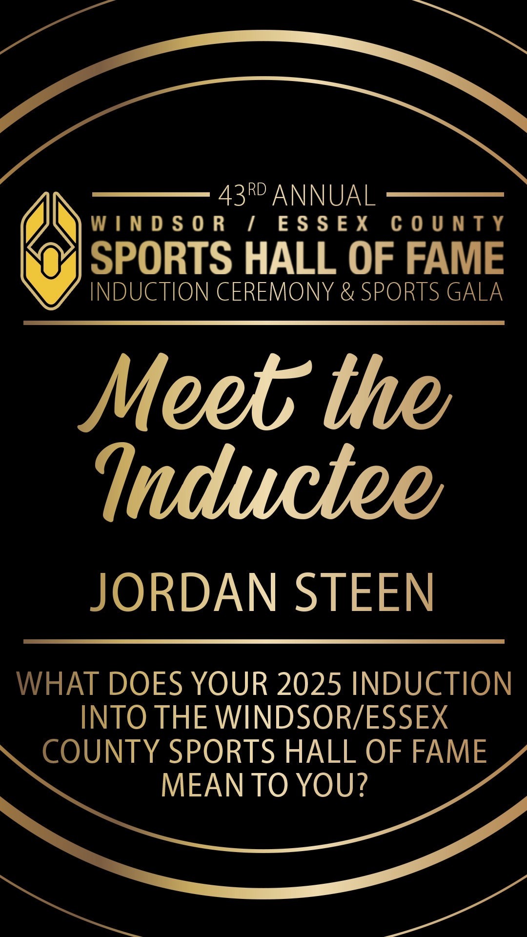 🤼♀️ Hear from Jordan Steen himself as he speaks to how much it means to be inducted into the Windsor/Essex County Sports Hall of Fame!
.
Join us in Honouring Jordan at our 43rd Annual Gala on Saturday November 8th at the Ciociaro Club of Windsor!
.
To purchase tickets 🎟️ use the link in our bio, or visit www.WECSHOF.com
.
.
#wecshof #HallOfFame #Gala #Athletes #Builders #Inductees #windsoressex
#windsor #Sports