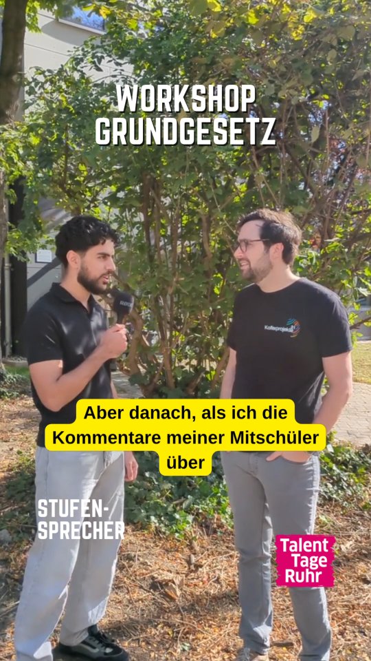 Was ist deine Zeile an der Leine?
Nach einem Tag zu Art. 1, 3 und 4 GG haben die Schüler*innen demokratisch entschieden: Pausen-Aktion. Eine kurze Rede eröffnete unsere Wäscheleinen-Aktion – Zettel mit realen Erfahrungen von Diskriminierung, sichtbar aufgehängt auf dem Schulhof.
#talenttage #demokratischhandeln #schuleneudenken #DemokratieBildung